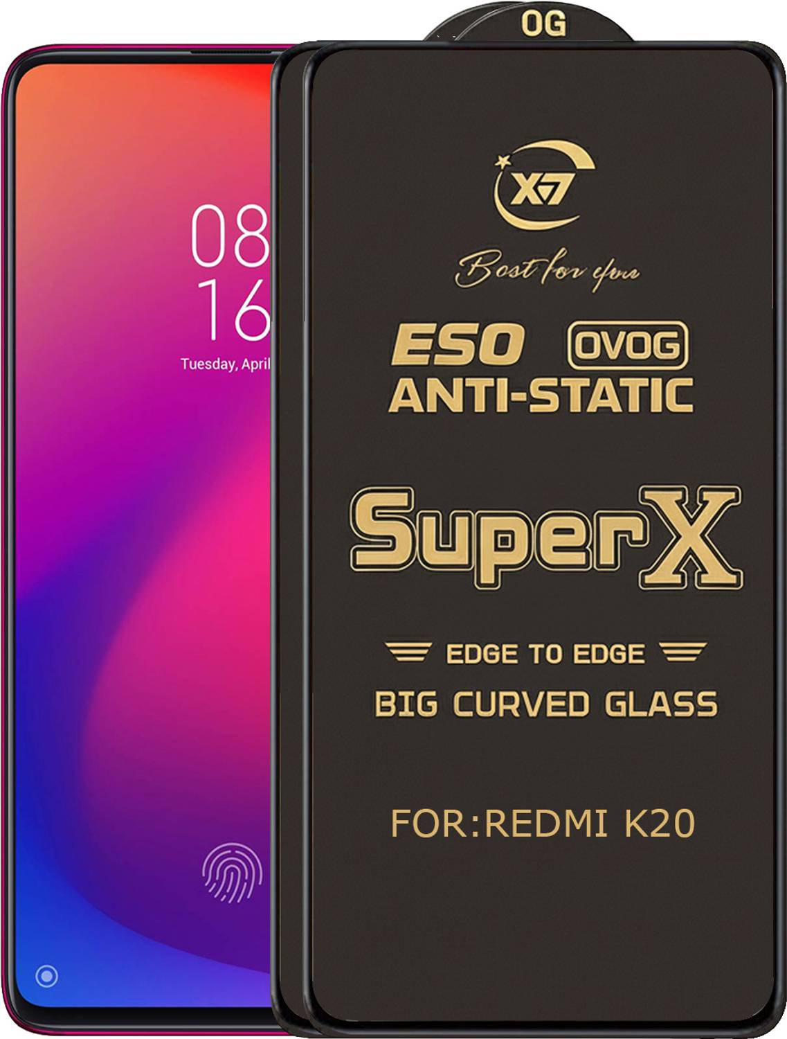 ANILUQ Edge To Edge Tempered Glass for Mi K20