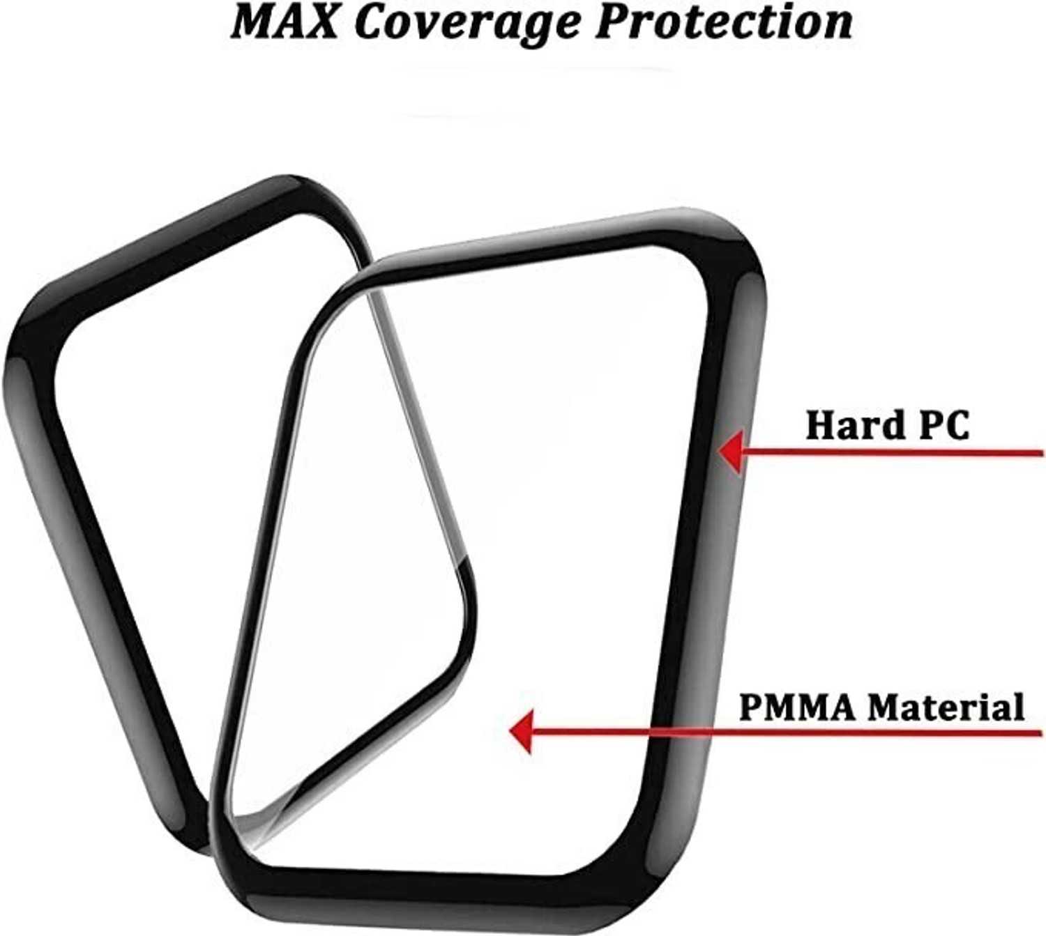 Image of iWishKart Edge To Edge Screen Guard for Apple Watch Series 3 38mm, iwatch 38 mm, 3D Curved Original Screen Guard Protector (PMMA)| Edge to Edge Protection | NOT GLASS, Series 3 / 2 / 1 38 mm, Series3 / Series2 / Series1