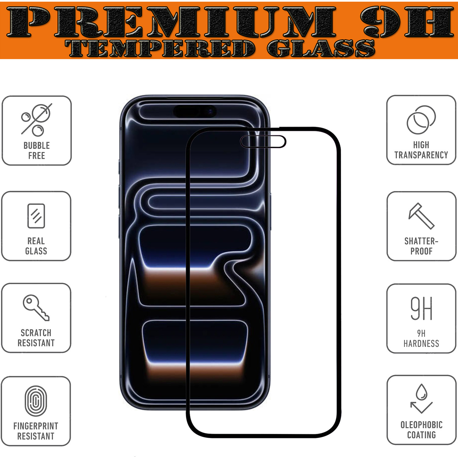 Image of ANILUQ Edge To Edge Tempered Glass for IPHONE 17 PRO MAX (Pack of 5)