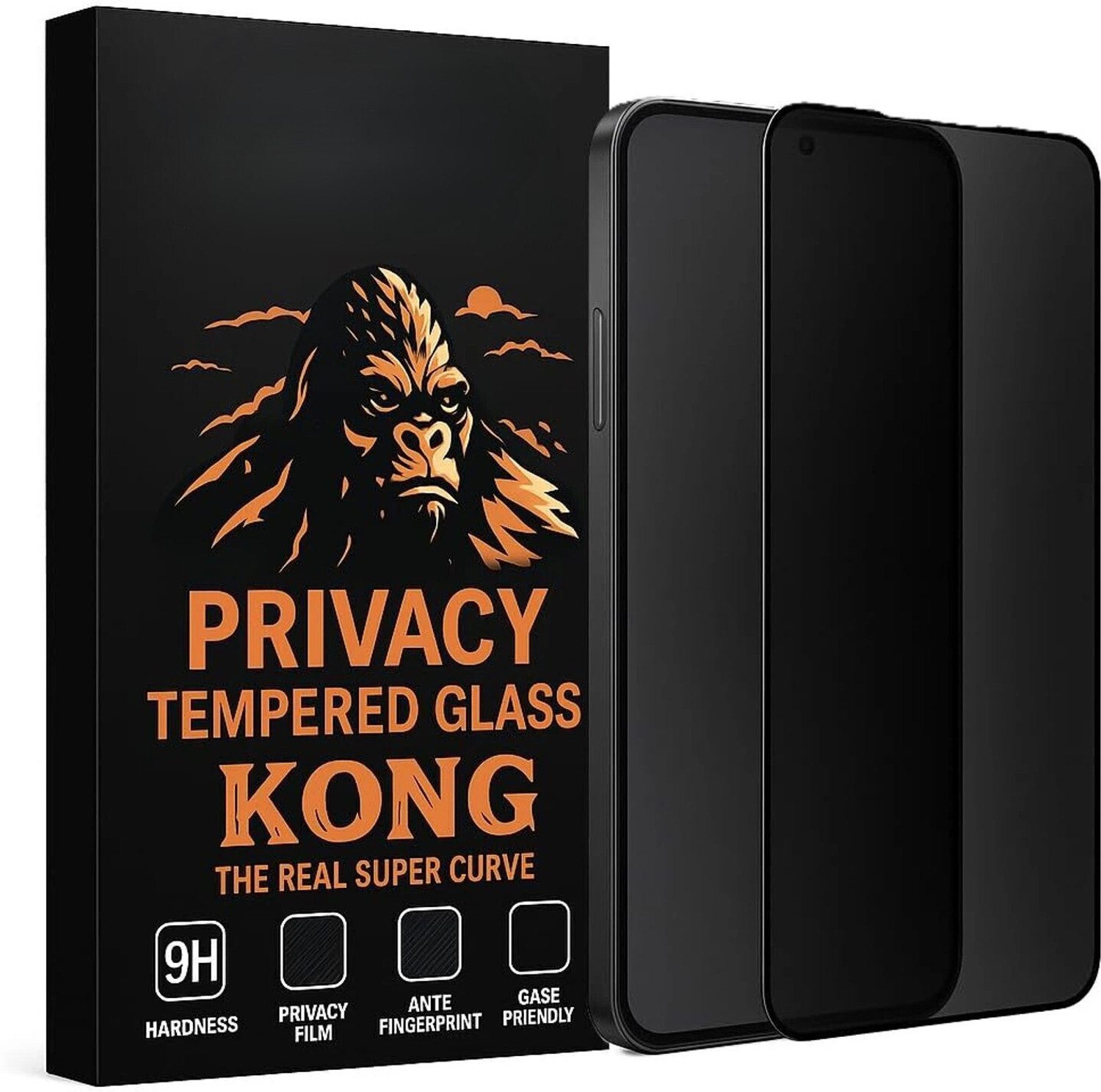 Image of Gaqipud Edge To Edge Tempered Glass for Apple iPhone 14, iPhone 14 (PRIVACY GLASS)