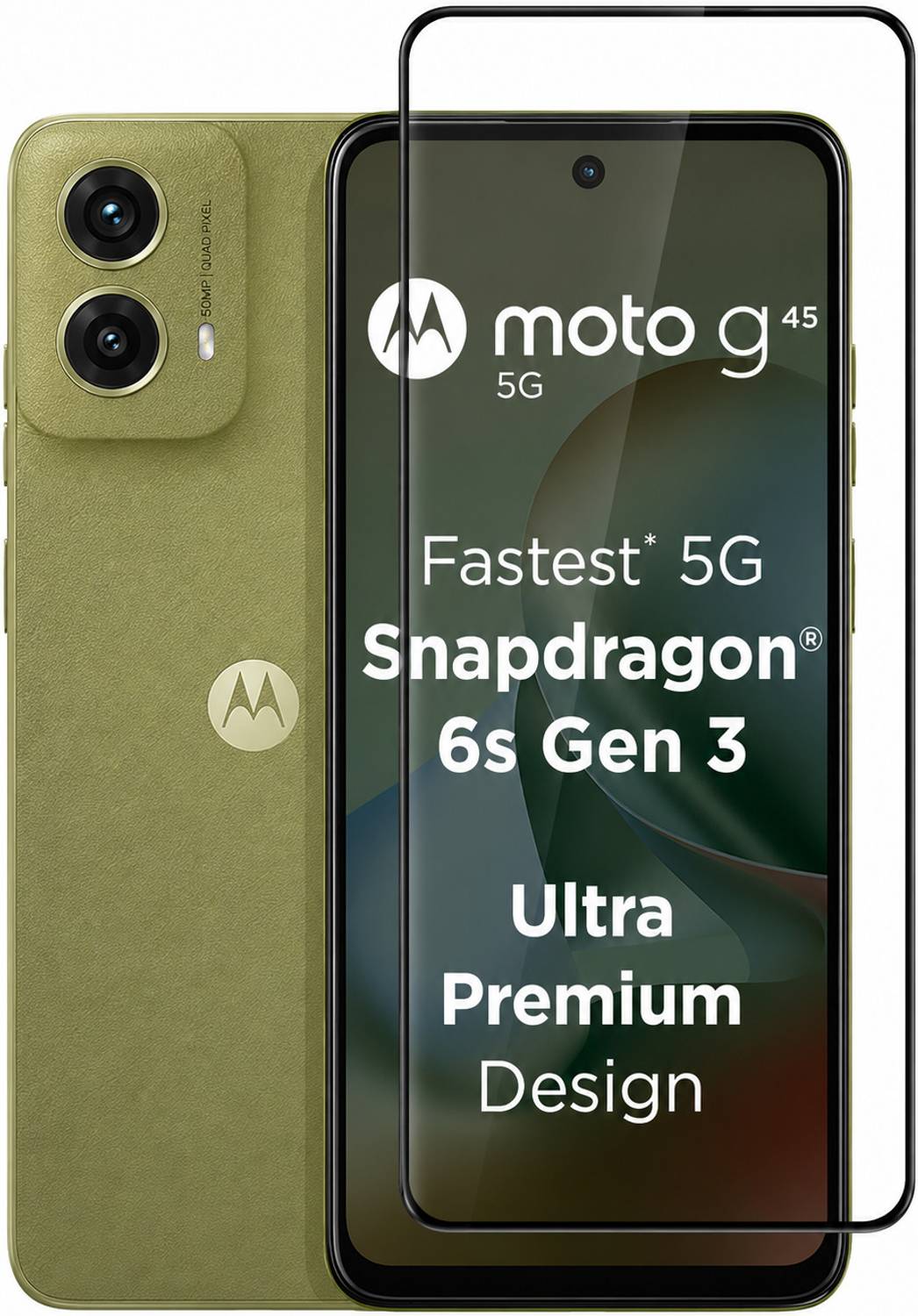 EITANSHA CREATION Edge To Edge Tempered Glass for MOTOROLA g45 5G, MOTOROLA g45 5G
