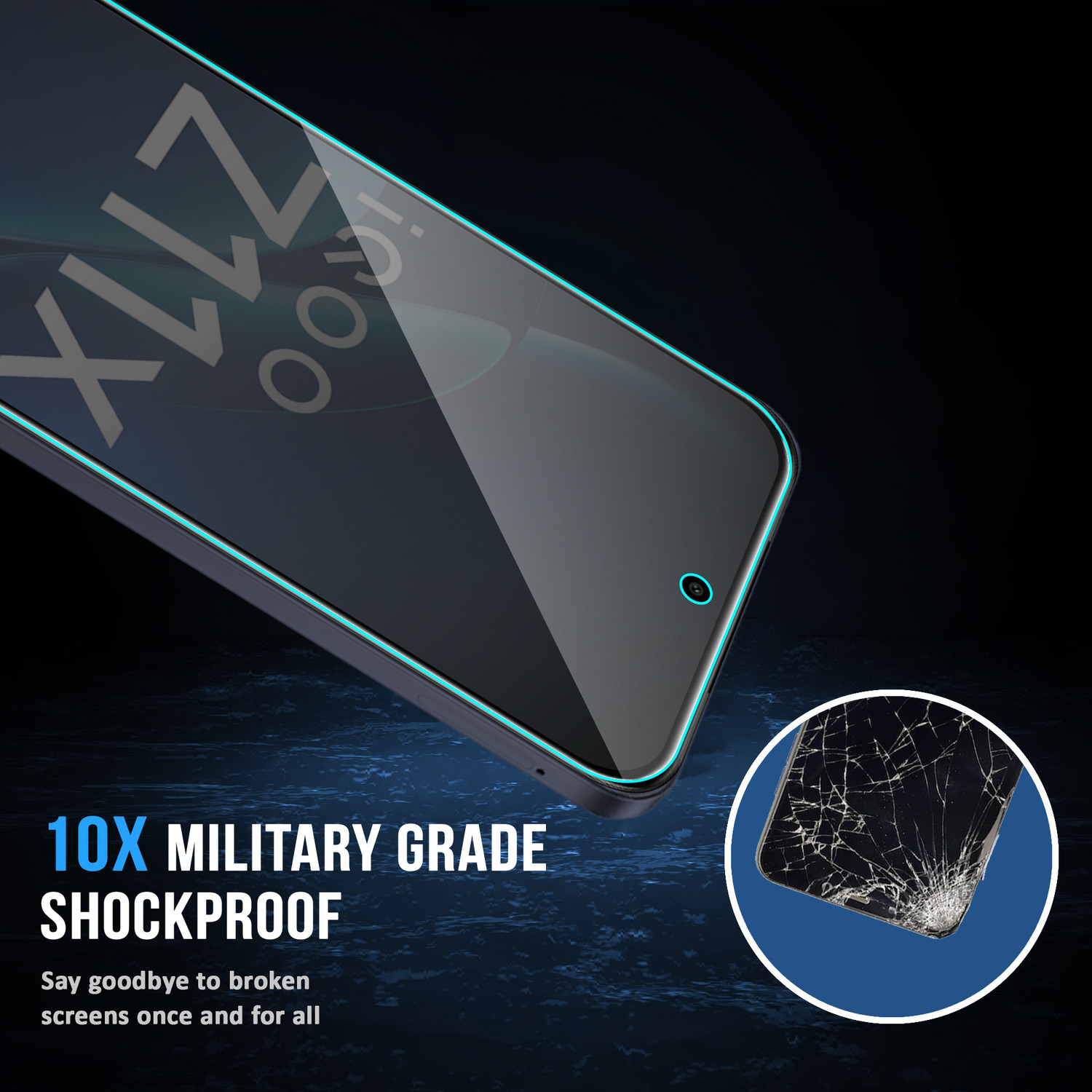 Image of Gadget Glow Edge To Edge Tempered Glass for IQOO Z11X 5G, Vivo T5X 5G, Privacy Anti Spy Glass