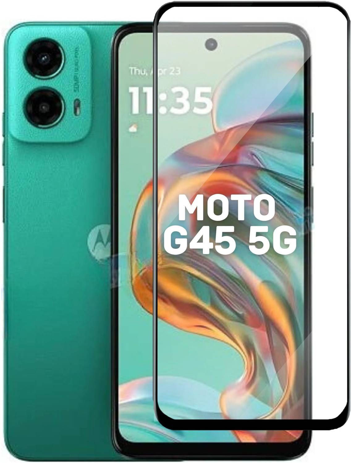 KWINE CASE Edge To Edge Tempered Glass for MOTOROLA g45 5G (Pack
