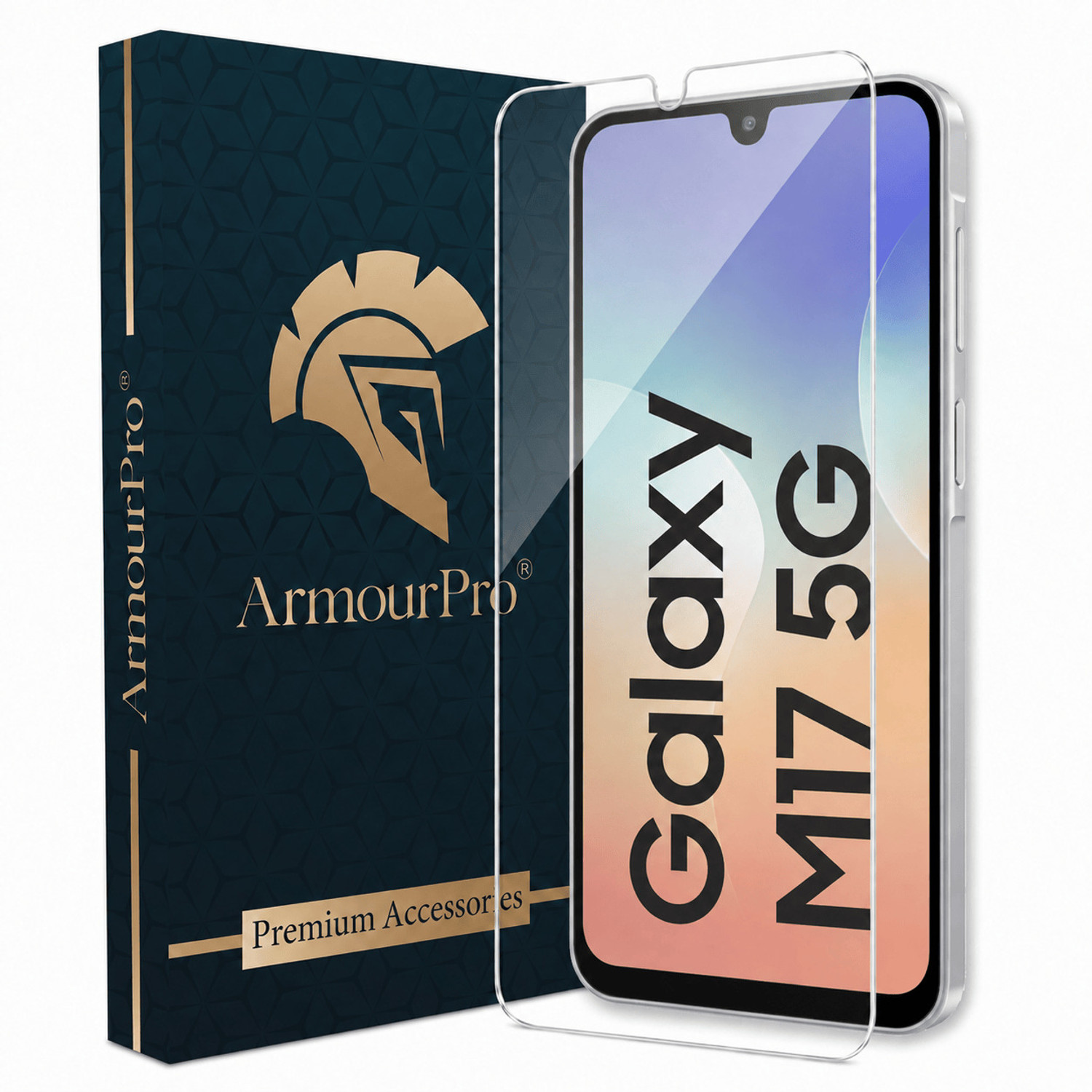 Image of ArmourPro Edge To Edge Tempered Glass for Samsung M17 5G, Samsung A16, Samsung A26, Samsung A17, Samsung M36, Samsung F16, 300C Borderless 3D Arc Curved