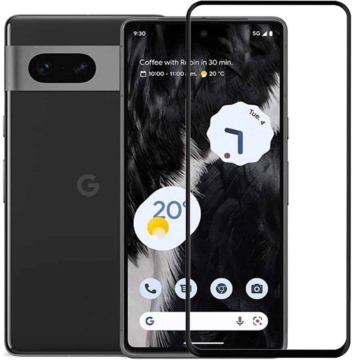 RCHJV Edge To Edge Tempered Glass for Google Pixel 7
