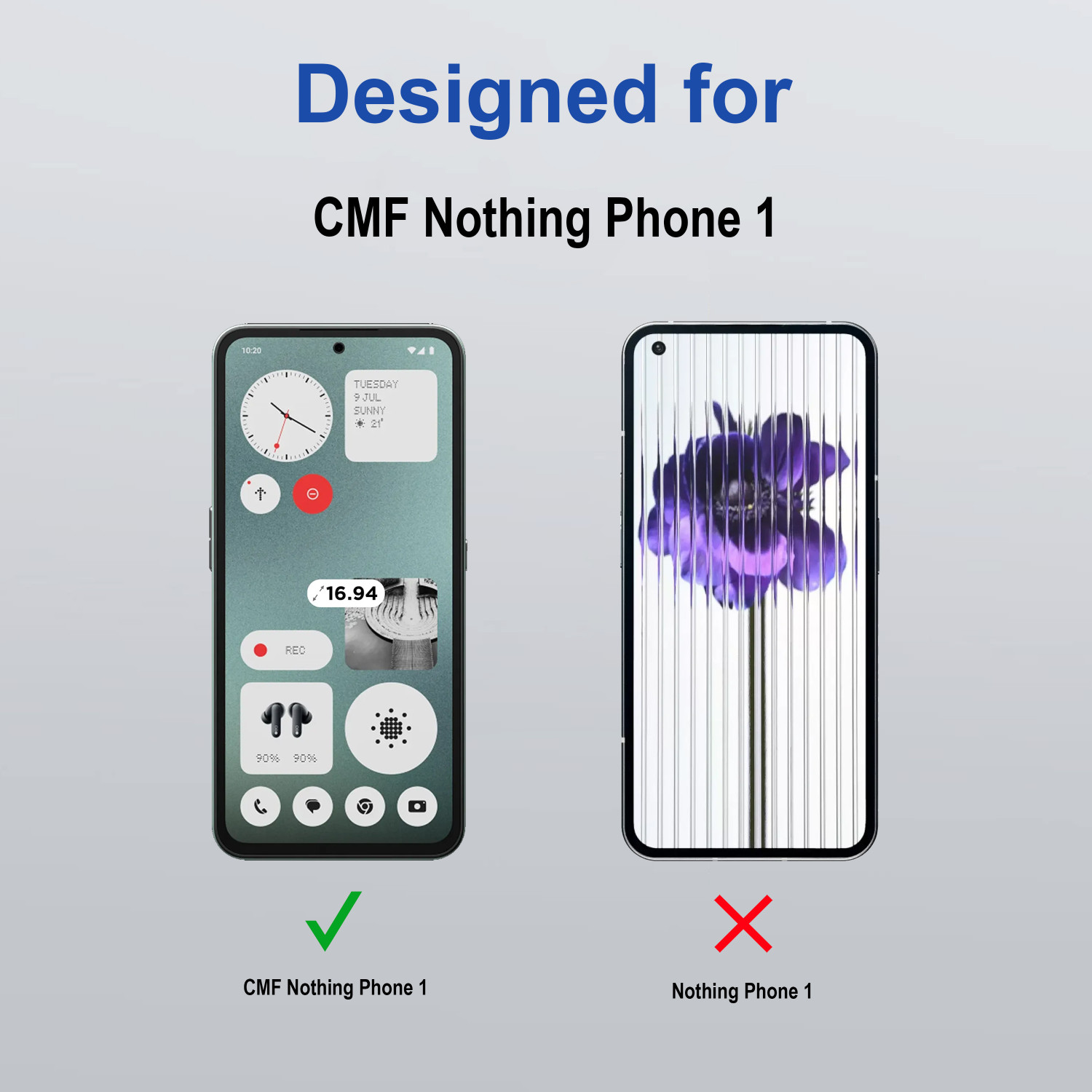 Image of Zapcase Edge To Edge Tempered Glass for CMF by Nothing Phone 1 (Pack of 1)