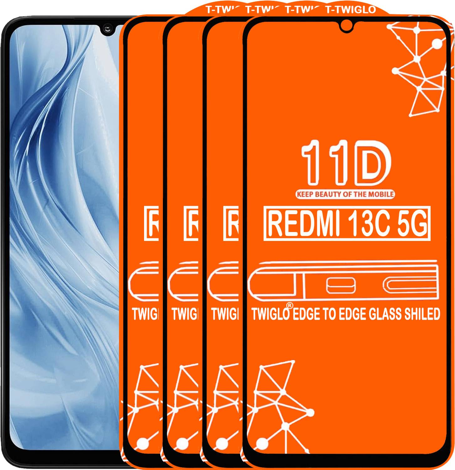 Flipkart SmartBuy Edge To Edge Tempered Glass for REDMI MI 13C 5G