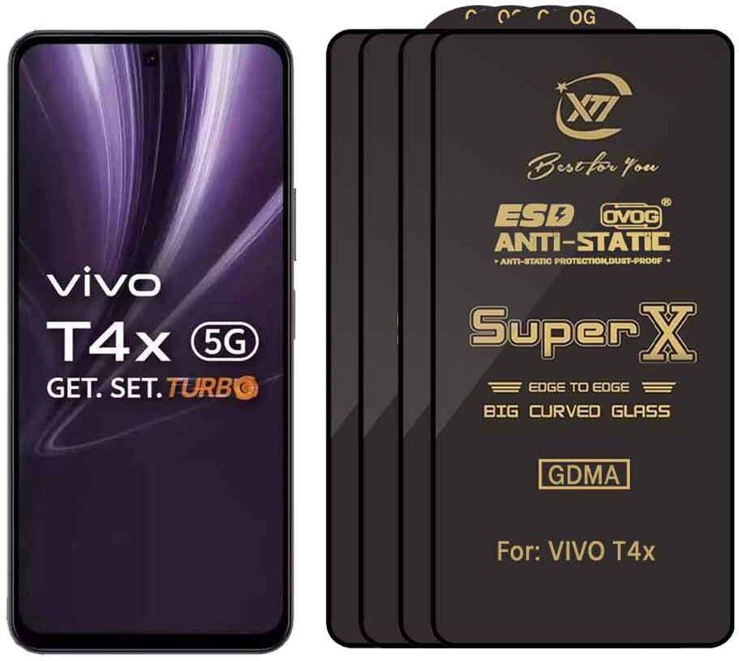 SuperX Edge To Edge Tempered Glass for vivo T4x 5G