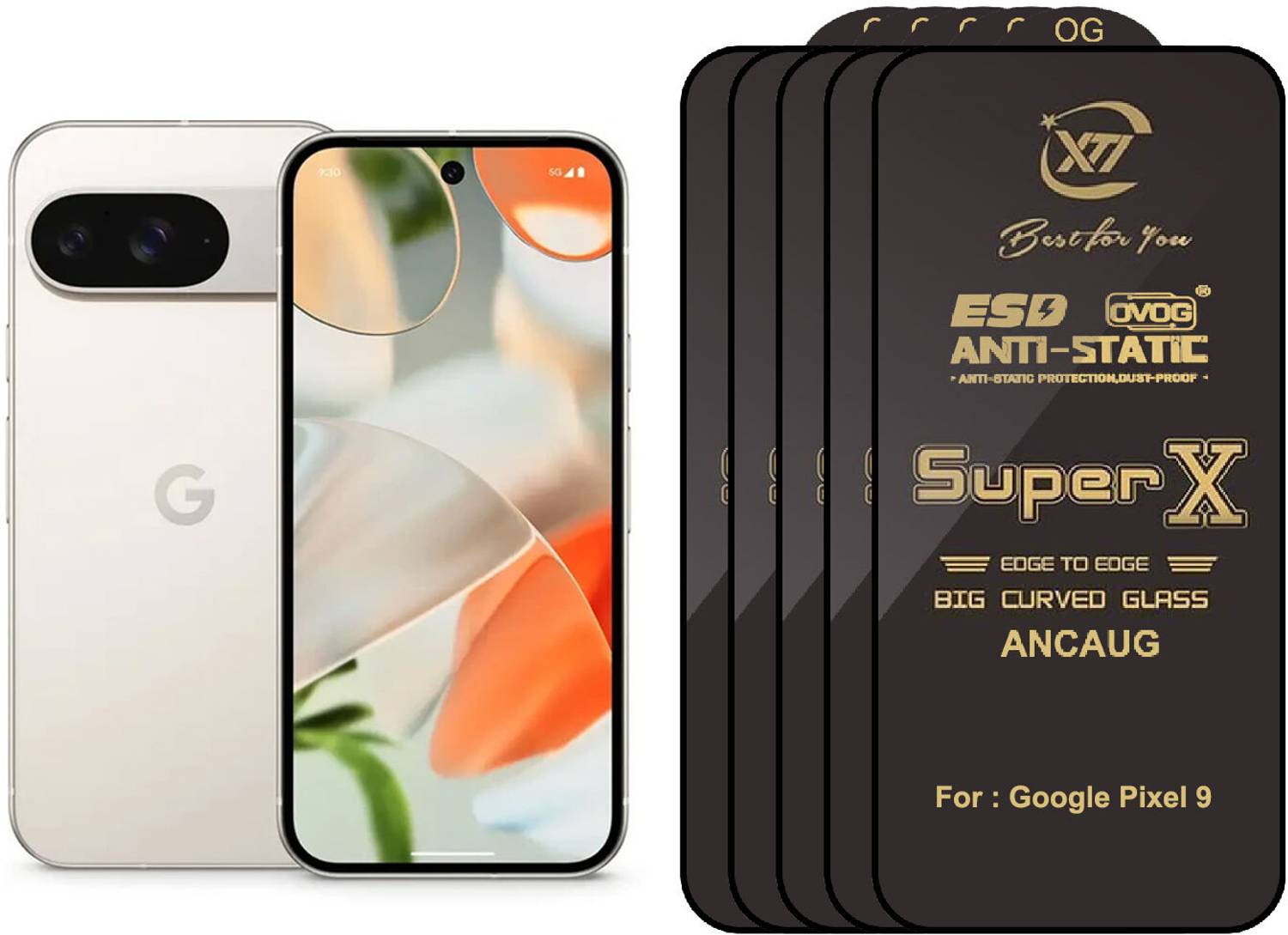 ANCAUG ENTERPRISES Edge To Edge Tempered Glass for Google Pixel 9