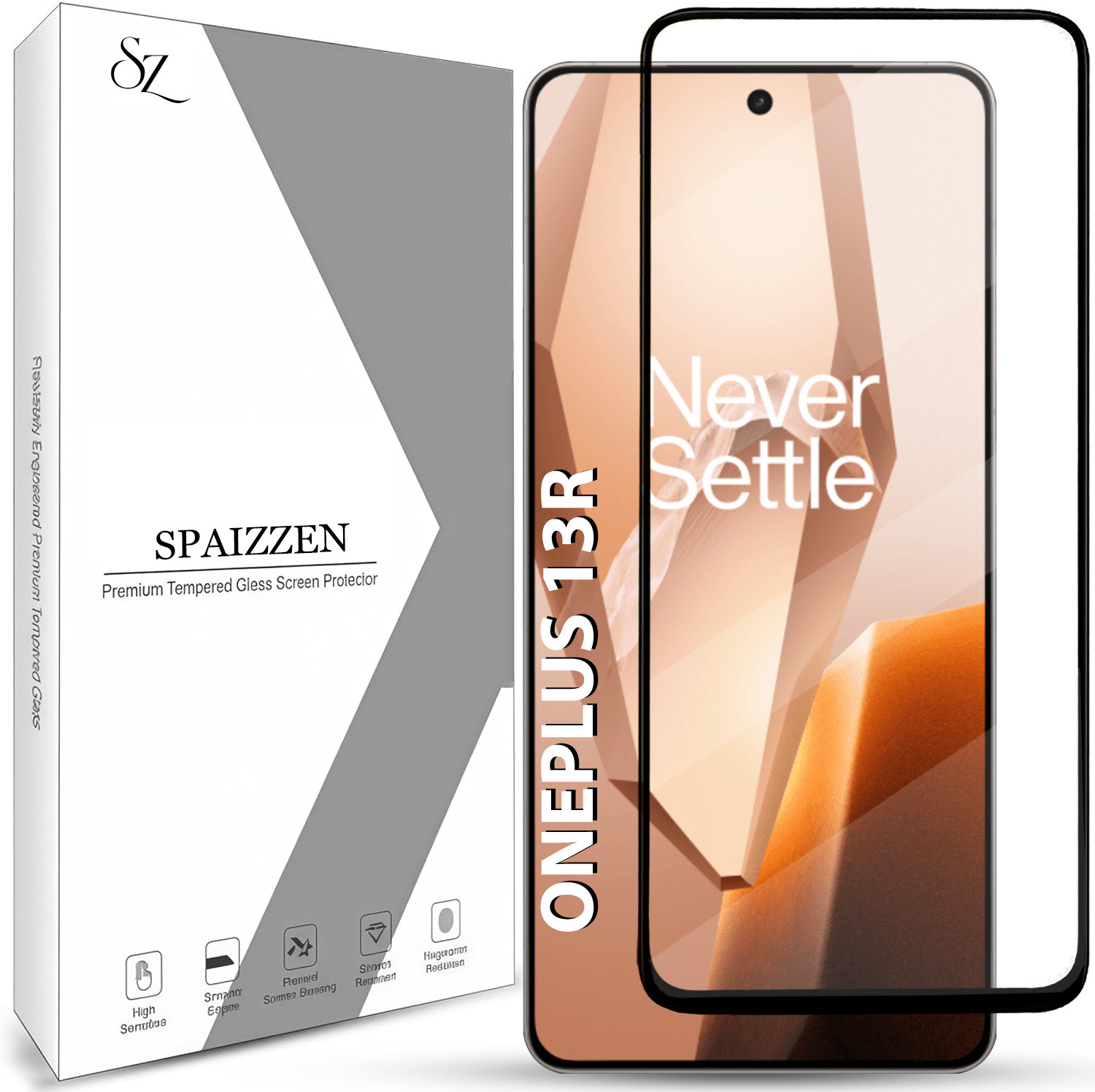 Image of SPAIZZEN Edge To Edge Tempered Glass for Oneplus 13R 5G, Oneplus 13R