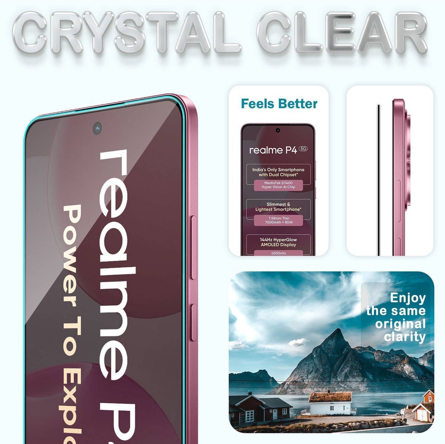 ArmourPro Edge To Edge Tempered Glass for Realme P4 5G, P3 5G - Image 2