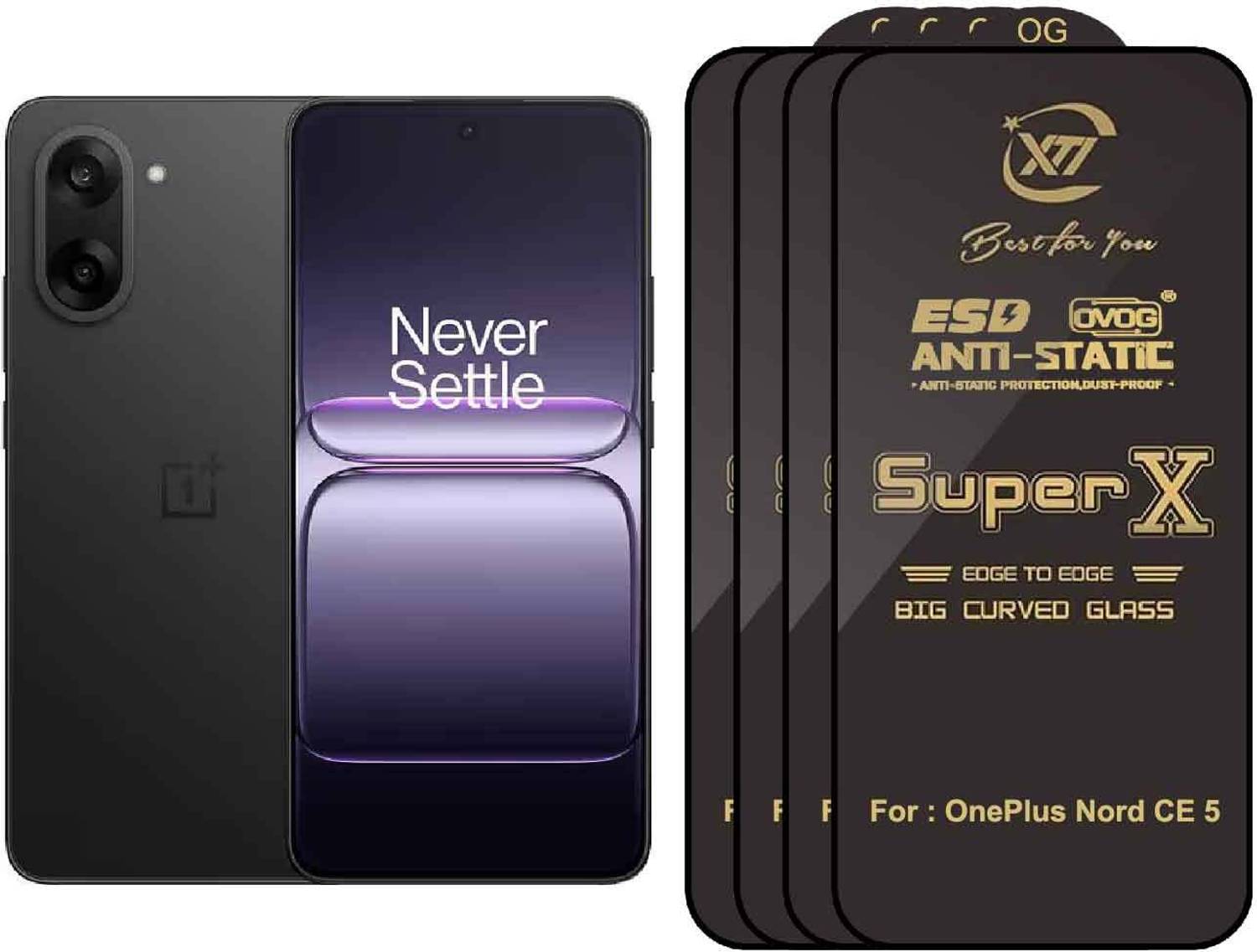ANCAUG ENTERPRISES Edge To Edge Tempered Glass for One plus Nord CE 5