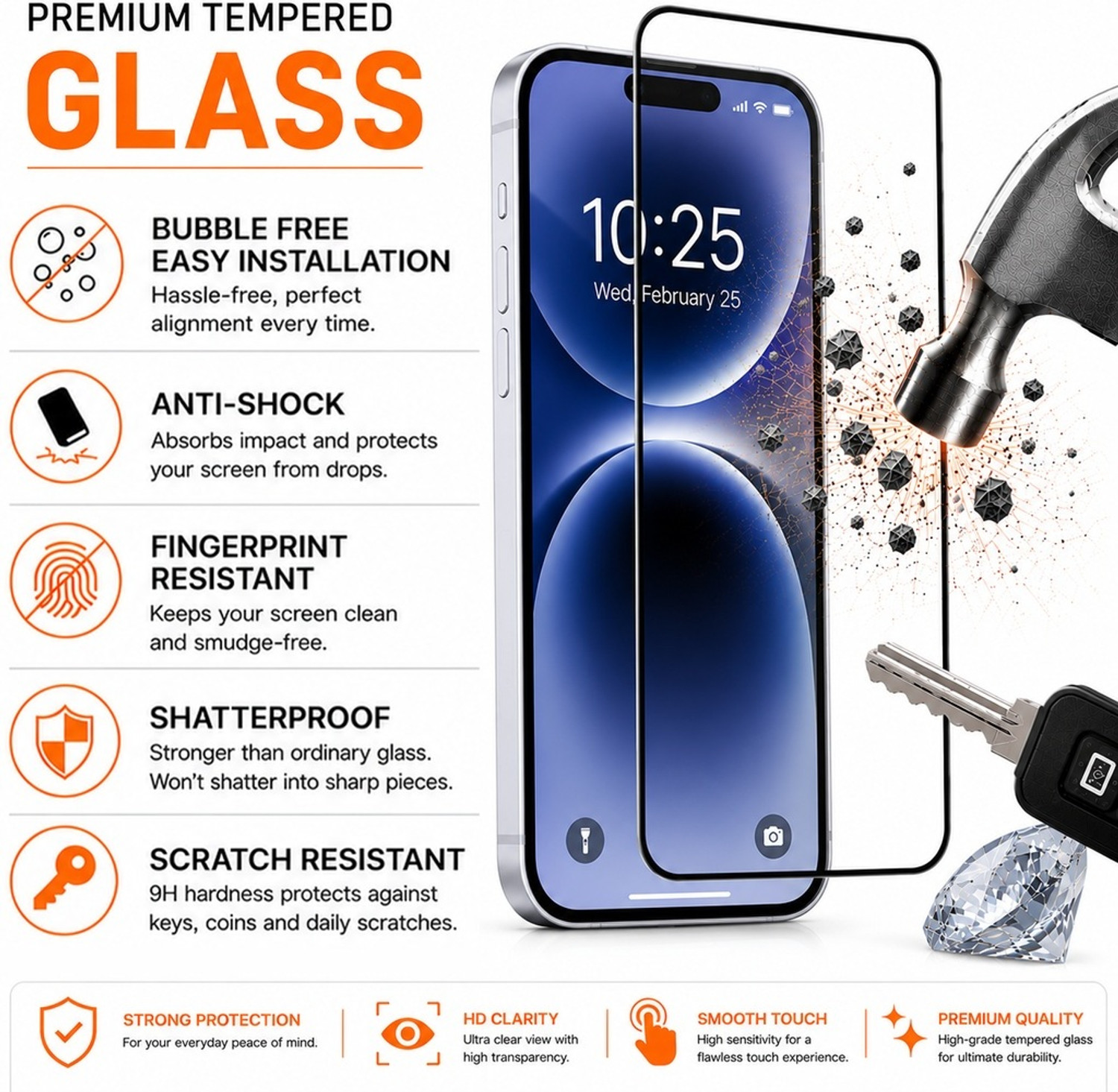 Image of MIETUBL Screen Guard with Applicator Kit for Apple iPhone 16 Pro Max