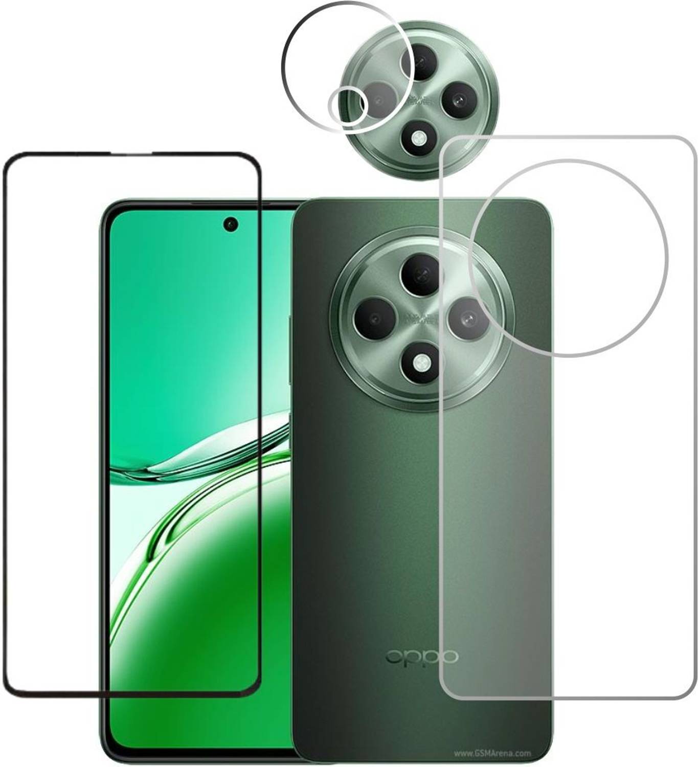 Olonga Front and Back Screen Guard for Oppo F27 5G (Pack of 3)