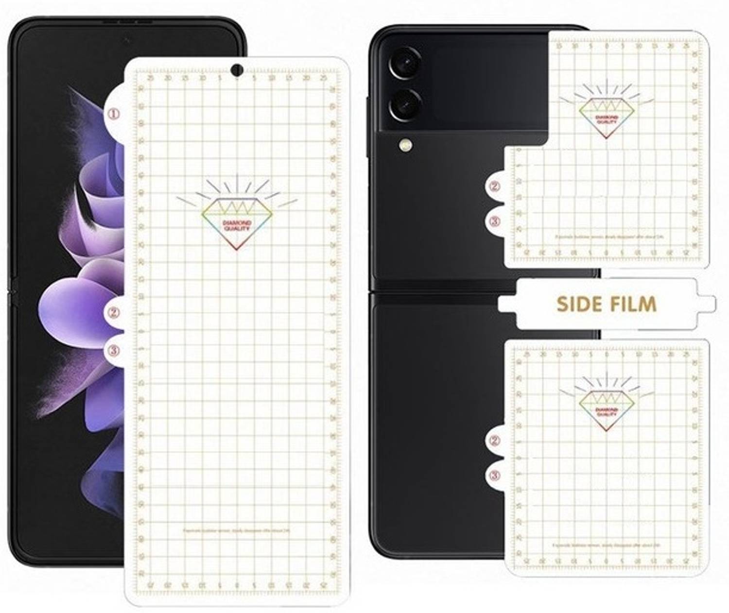 ankSONline Front and Back Screen Guard for Samsung Galaxy Z Flip3
