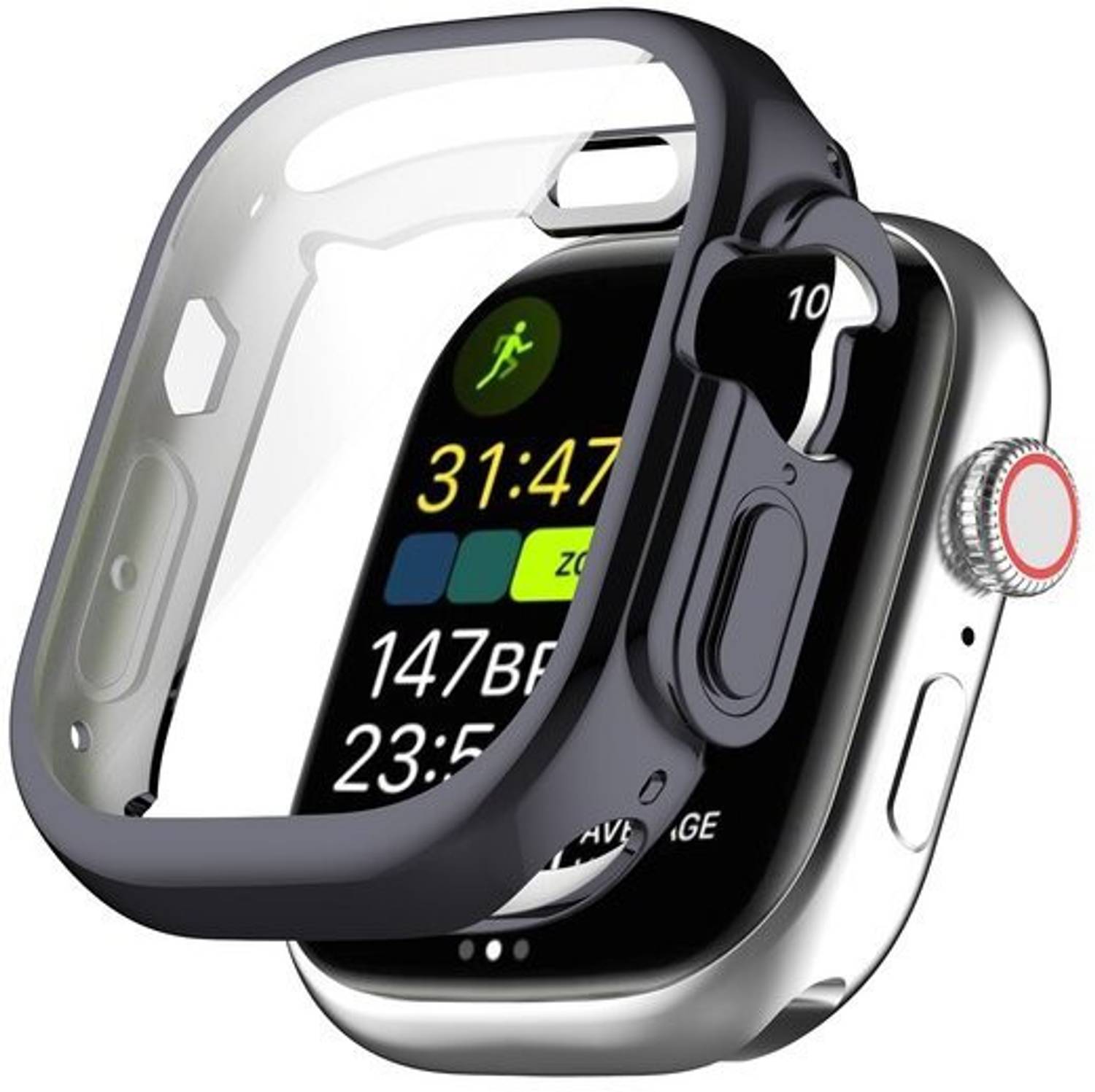 CallSmith Front and Back Screen Guard for Apple Watch Ultra Screen Protector Case 49mm (2022), Built-in HD Clear Ultra-Thin Soft TPU Screen Protector Bumper Cover