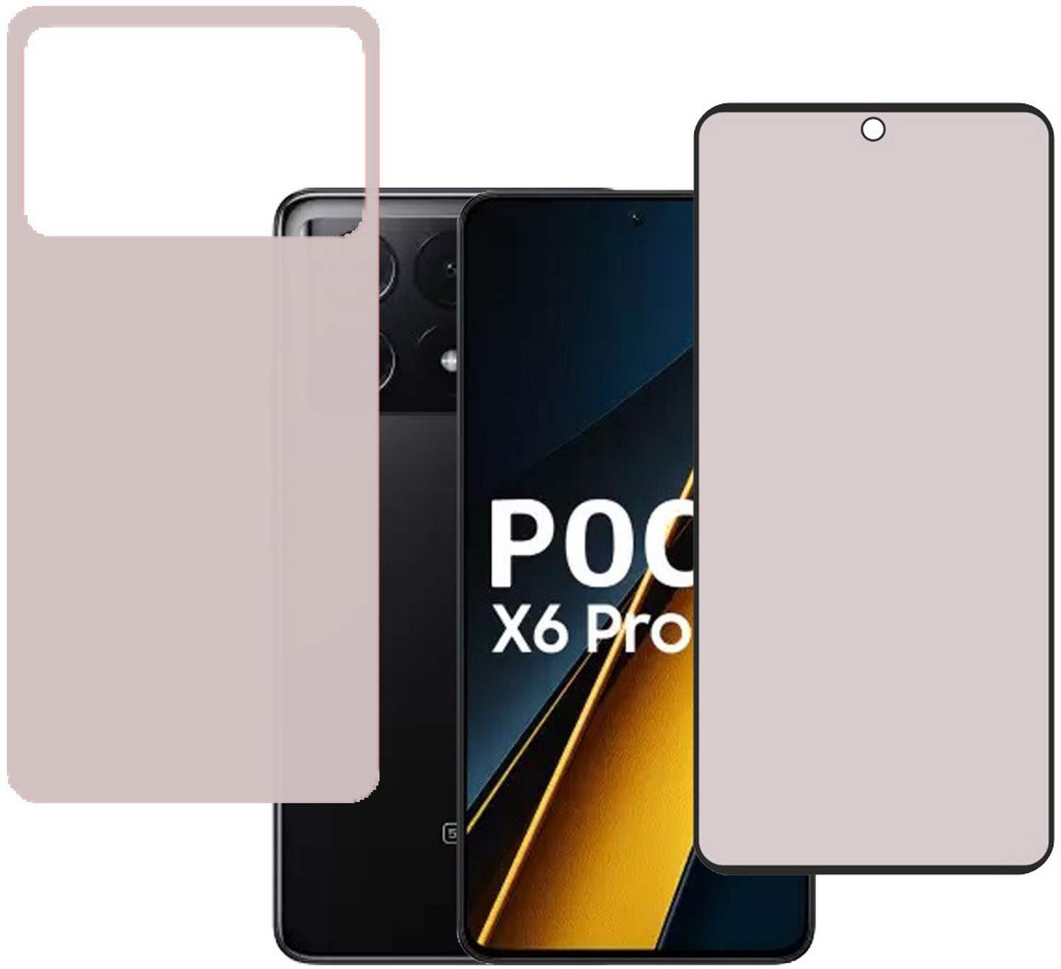 Image of KARTRAY Front and Back Screen Guard for Poco X6 Pro 5G, Matte