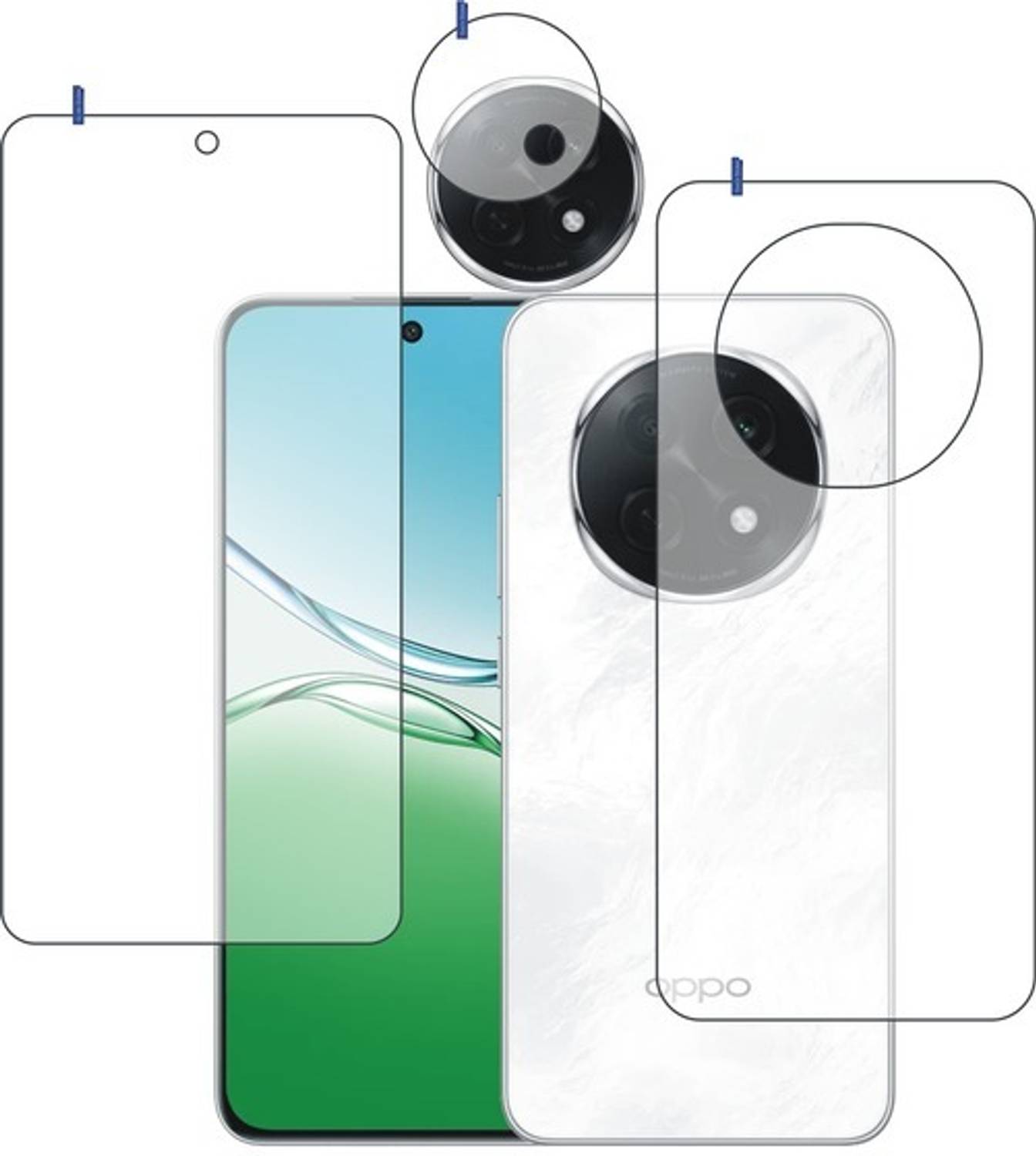DESIBUZZ Front and Back Tempered Glass for Oppo F29 Pro 5G camera