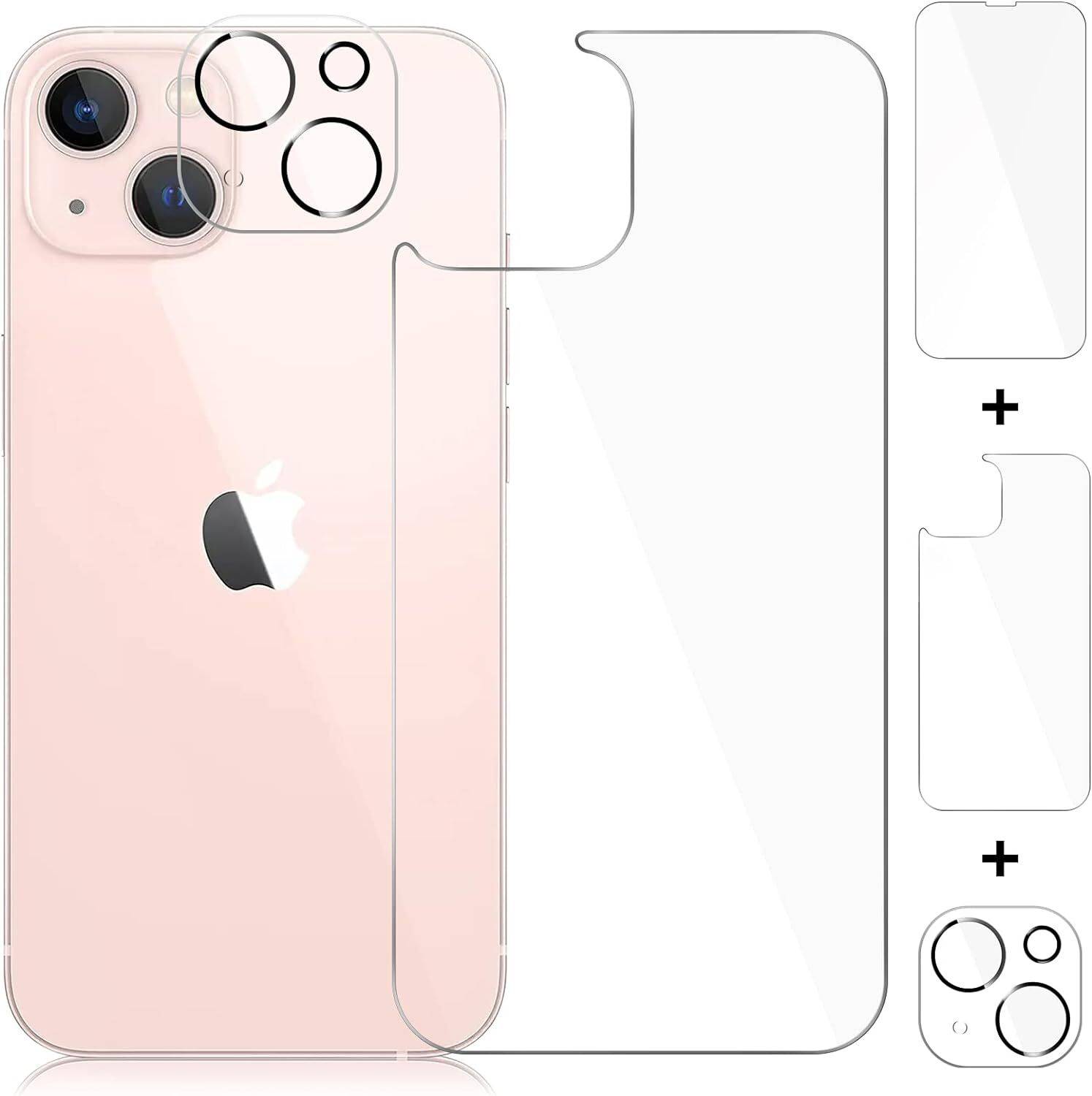 CASELIA Front and Back Tempered Glass for Apple iPhone 13