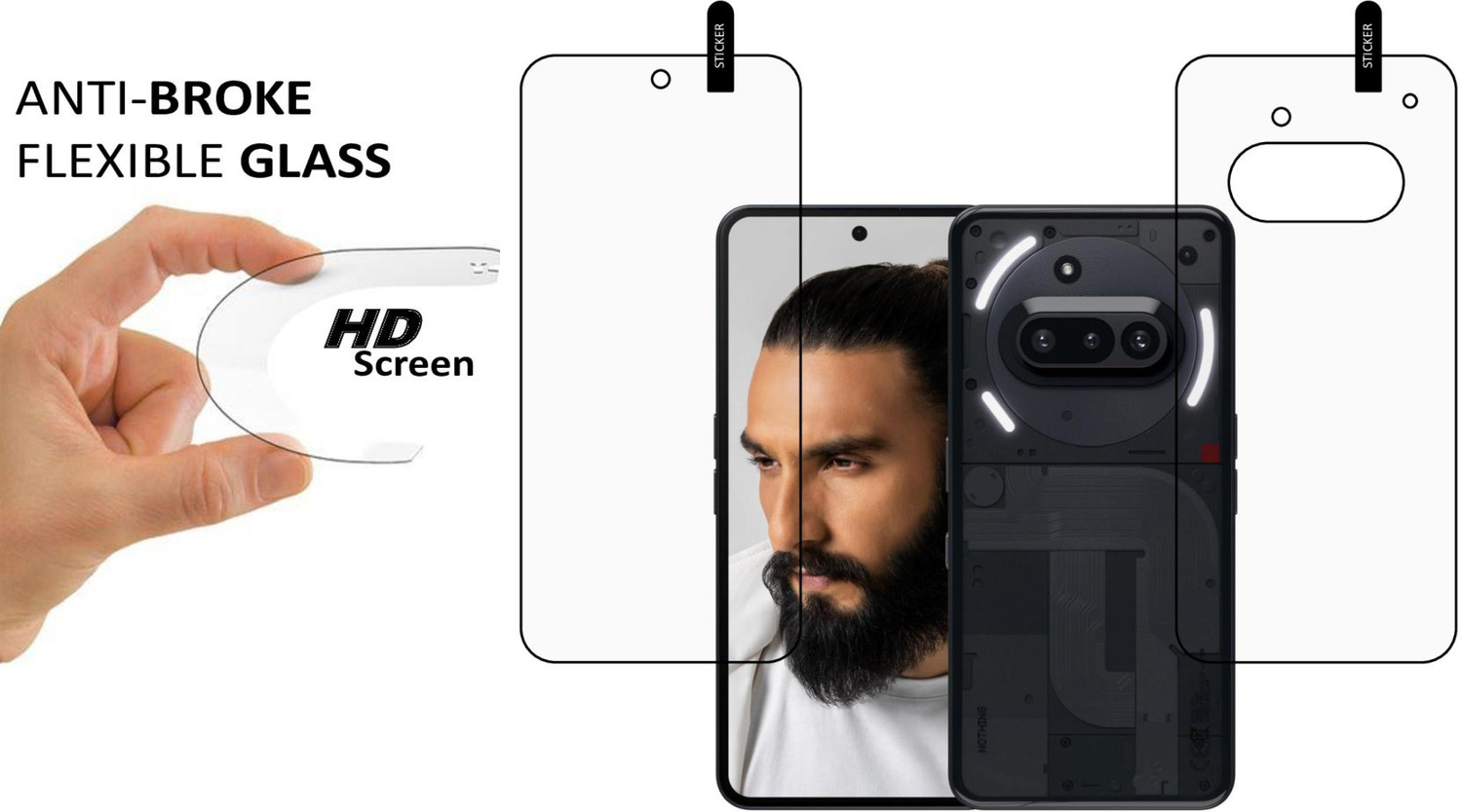 Image of SOFT WINGS Front and Back Screen Guard for NOTHING 3A 5G,nothing 3a 5g