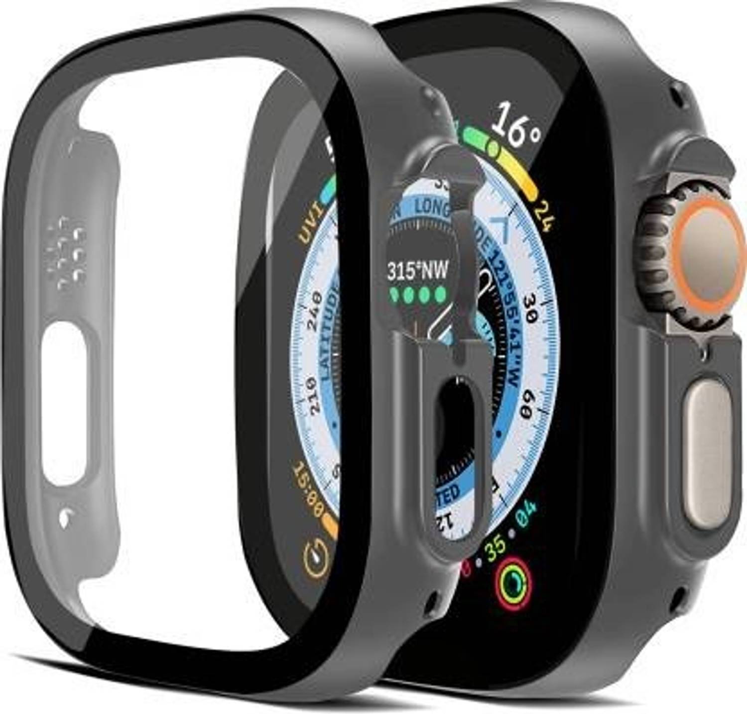 Skymac Front & Back Case for Apple iWatch 49mm with 9H Tempered G