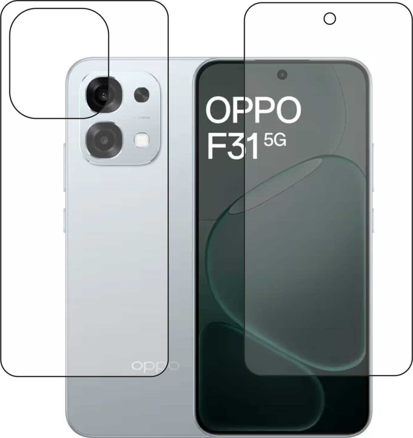 DORADO SHIELD Front and Back Tempered Glass for oppo f31 5g
