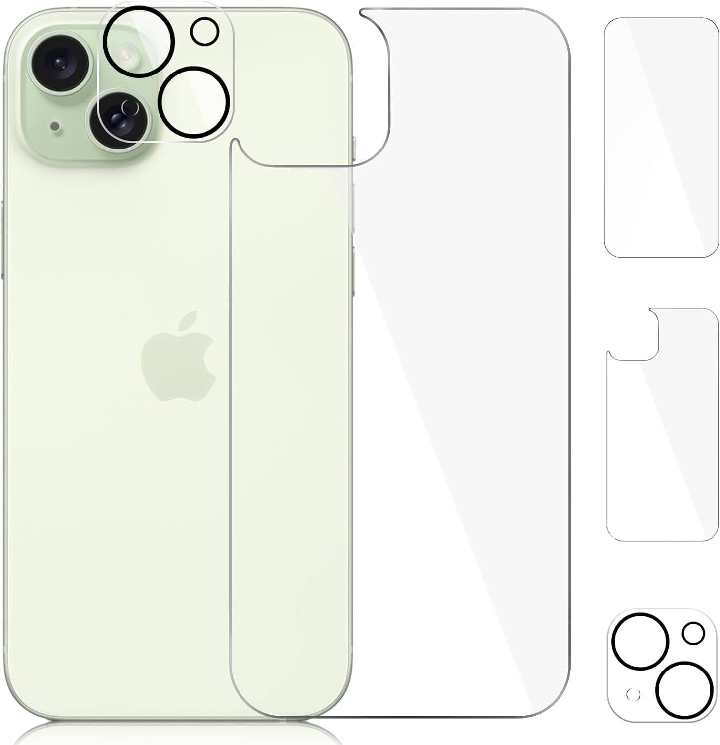 CASELIA Front and Back Tempered Glass for Apple iPhone 15 (Pack o