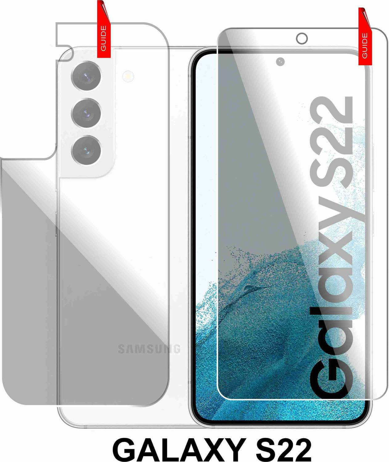 Olonga Front and Back Tempered Glass for SAMSUNG GALAXY S22 (Pack