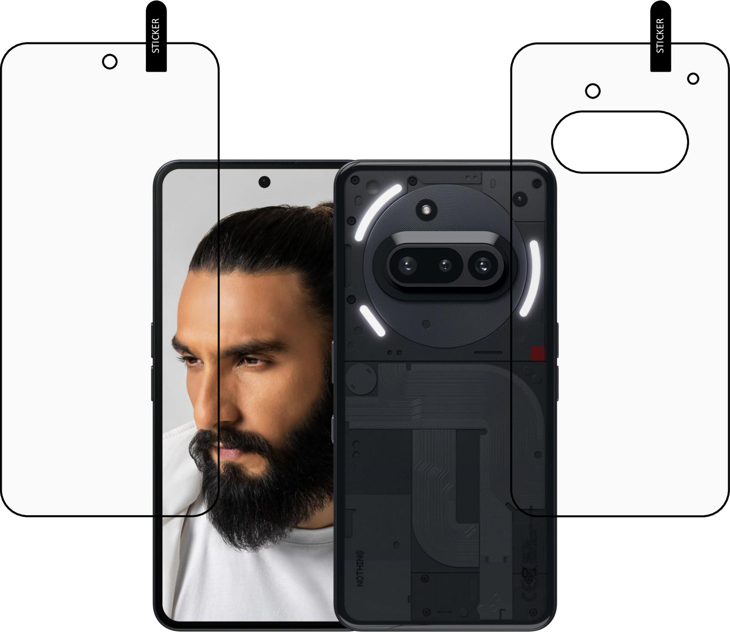 Image of SOFT WINGS Front and Back Screen Guard for NOTHING 3A 5G,nothing 3a 5g