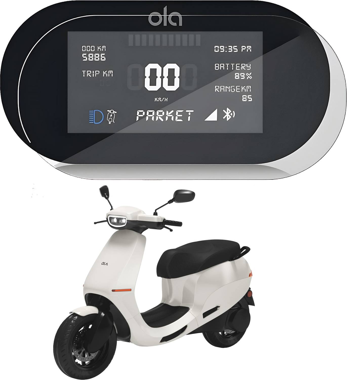 Afpin Impossible Screen Guard for OLA S1X, S1 X PLUS Screen Guard Protector Accessories Digital Console Speedometer- Clear