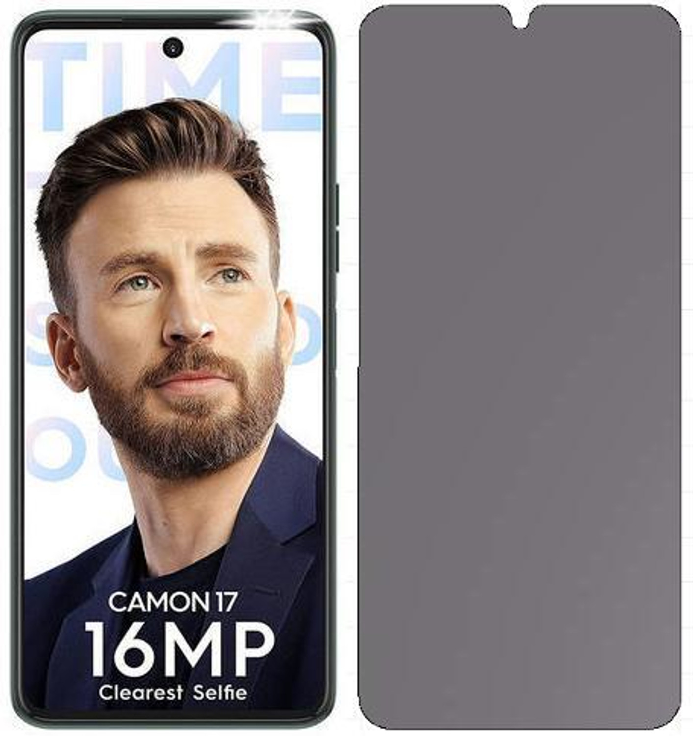 Image of HARVEEN Impossible Screen Guard for Campatible for Privacy-NOV23-Tecno Camon 17