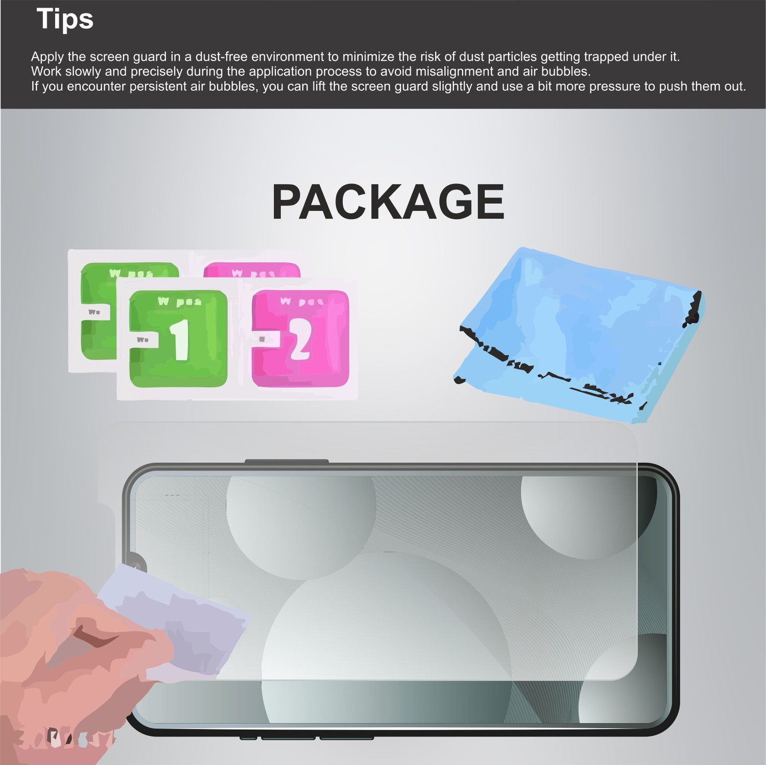 Image of TRUSTin.ONLINE Front and Back Tempered Glass for Realme 16 pro, REALME 16 pro 5g