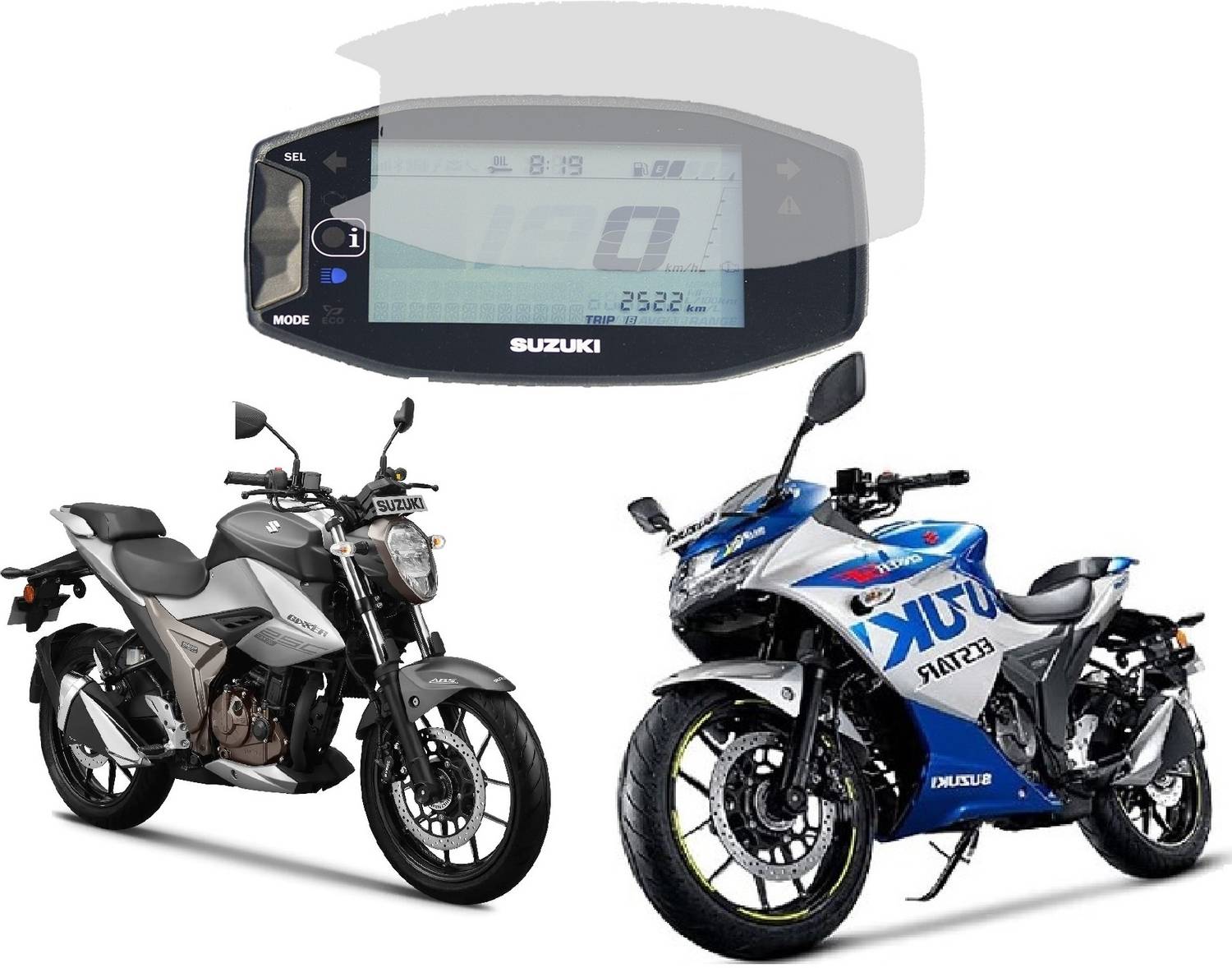 Afpin Impossible Screen Guard for SUZUKI GIXXER SF 250 Screen Guard Protector Accessories Motorcycle Digital Console Speedometer- Clear