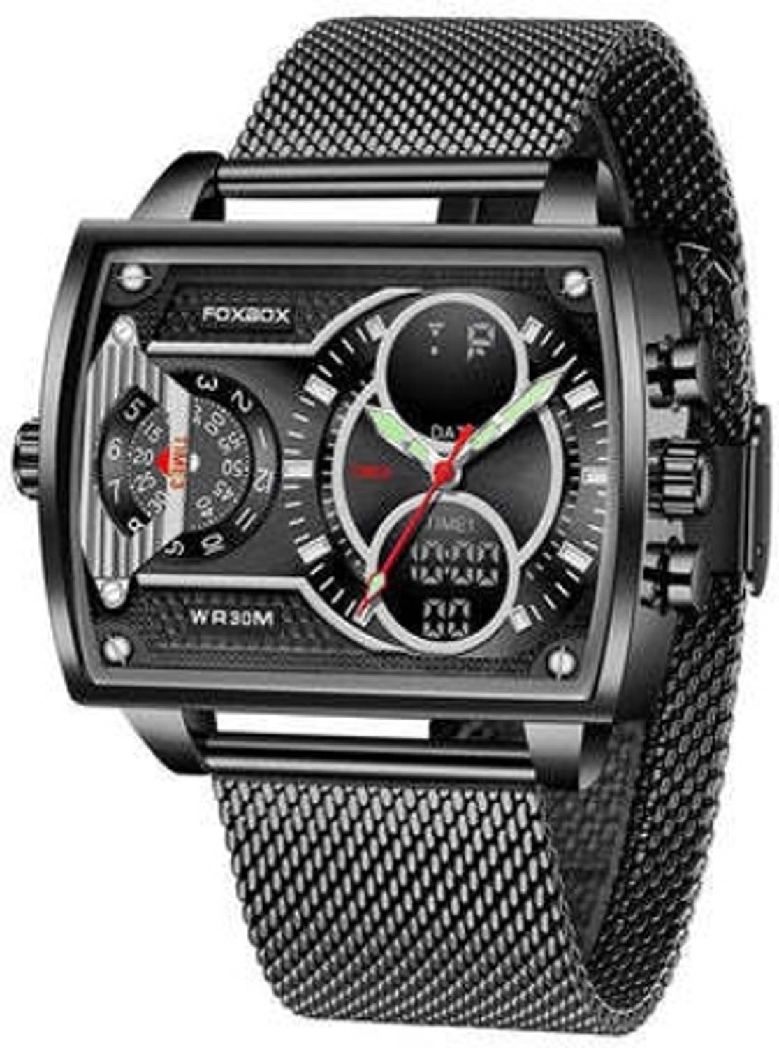 Varsha Nano Glass for OVERFLY FOXBOX 3 Time Zones Analog Digital