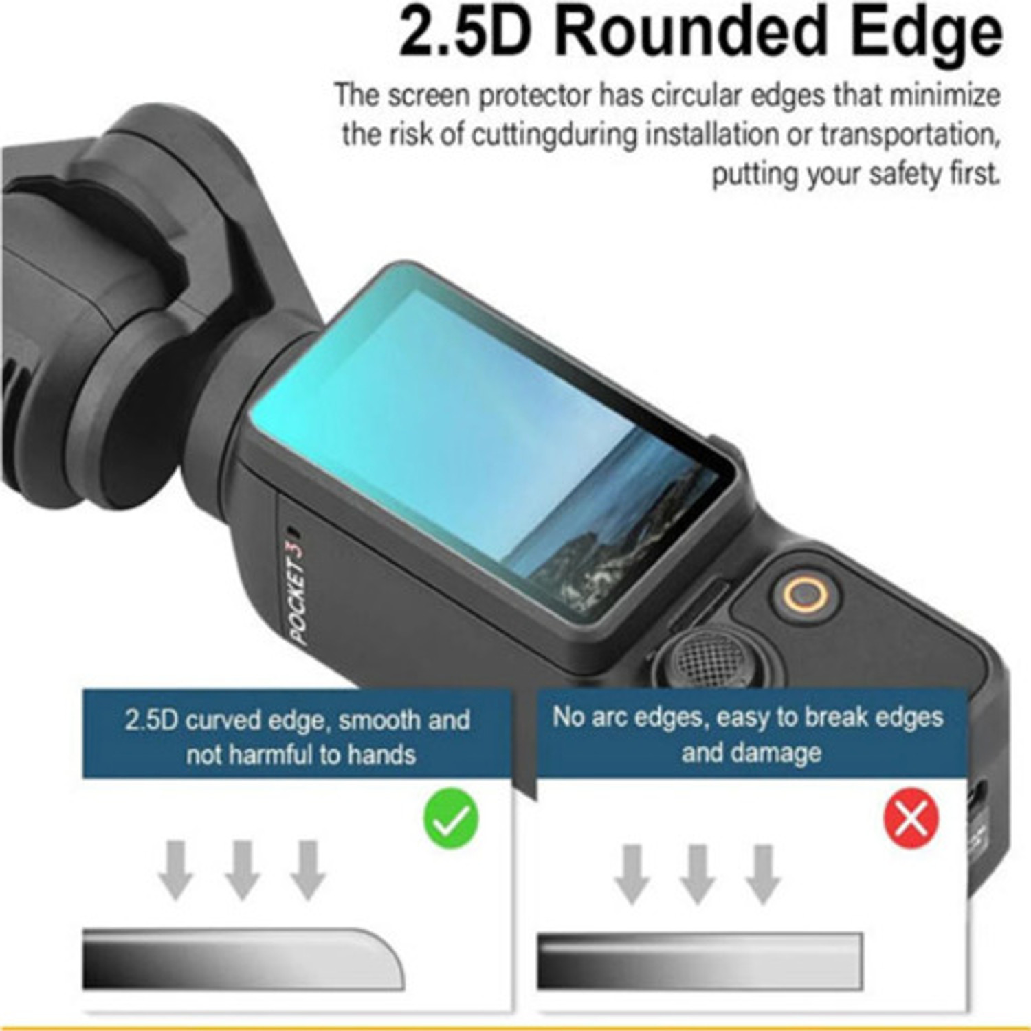 Image of VD Enterprise Impossible Screen Guard for 4K Pockets Vlogging Camera with WiFi, Handheld Video Camcorder with Audio & Video Recording, 330 Rotating Lens, Loop Recording, 1.72inch Touchscreen (CAM38)