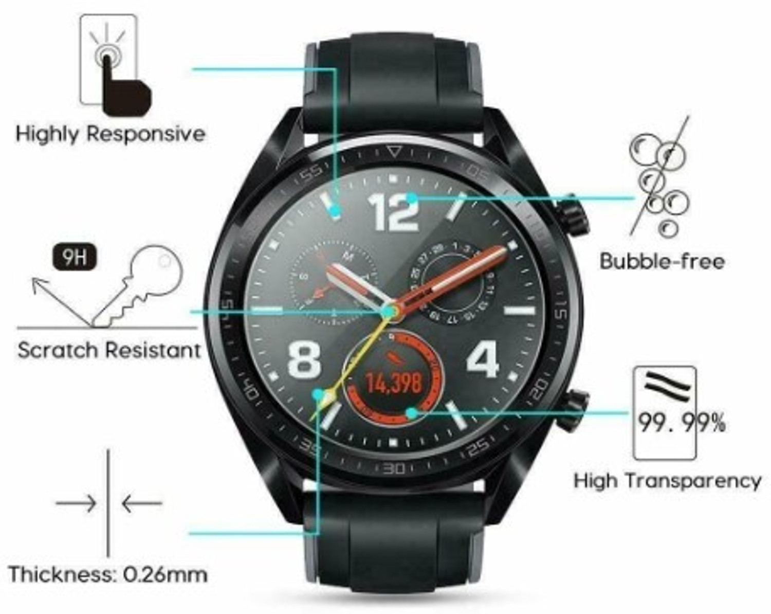 Image of RAGHAV Nano Glass for Fossil Analog White Dial Men's Watch-FS4795 Stainless Steel, Multicolor Strap