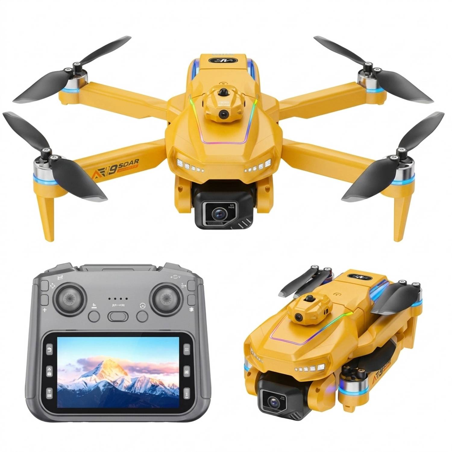 SHIVAAY Nano Glass for Drone with Brushless Motor Obstacle Avoidance Wi Fi Selfie Control Rechargeable Battery y