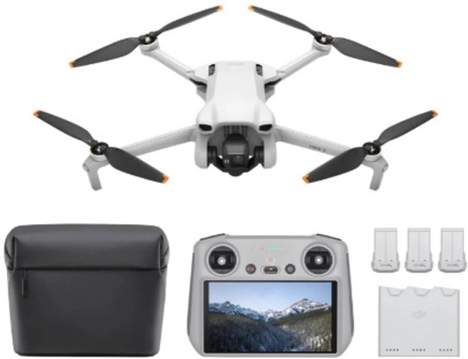 TUMMA Nano Glass for Mini 3 Fly More Combo (DJI RC), Drones with Camera for Adults 4K, 3 Batteries
