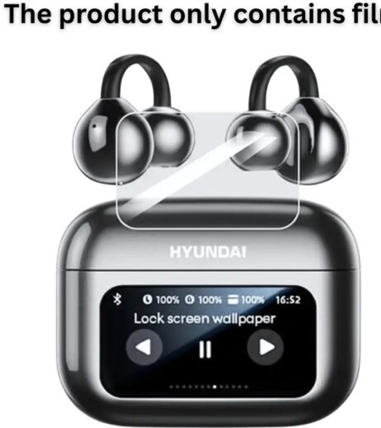 Image of RWT Nano Glass for MAcnas Open Ear Clip Headphones Wireless Earbuds Bluetooth 5.4 Sports Earphones with Wireless LED Touch Screen Waterproof in Ear Earphones for Pad Tablet Laptop AndroidiOS Phones