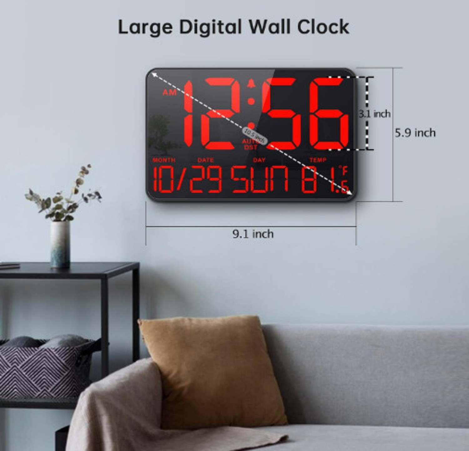 Image of PrimeWatch Nano Glass for CBK Digital Alarm Wall Clock Remote Control - Copy (4)
