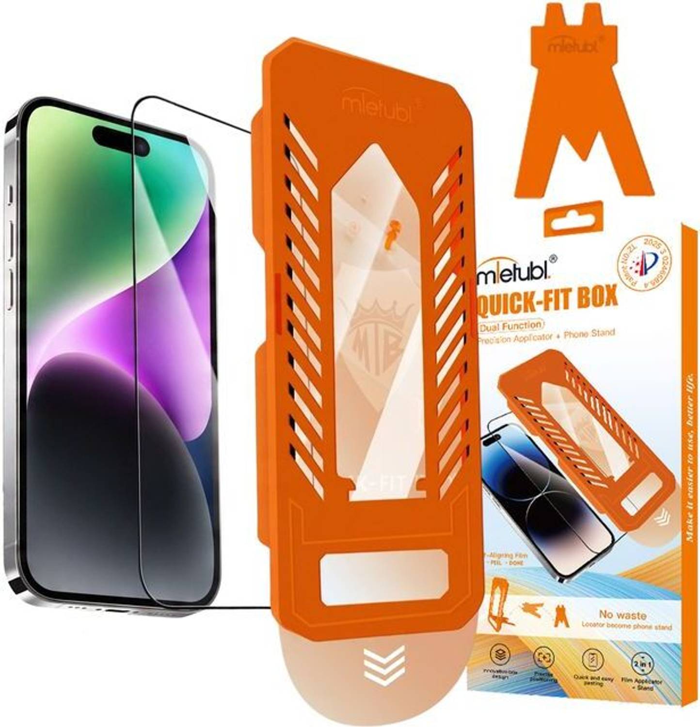 MIETUBL Screen Guard with Applicator Kit for Apple iPhone 14