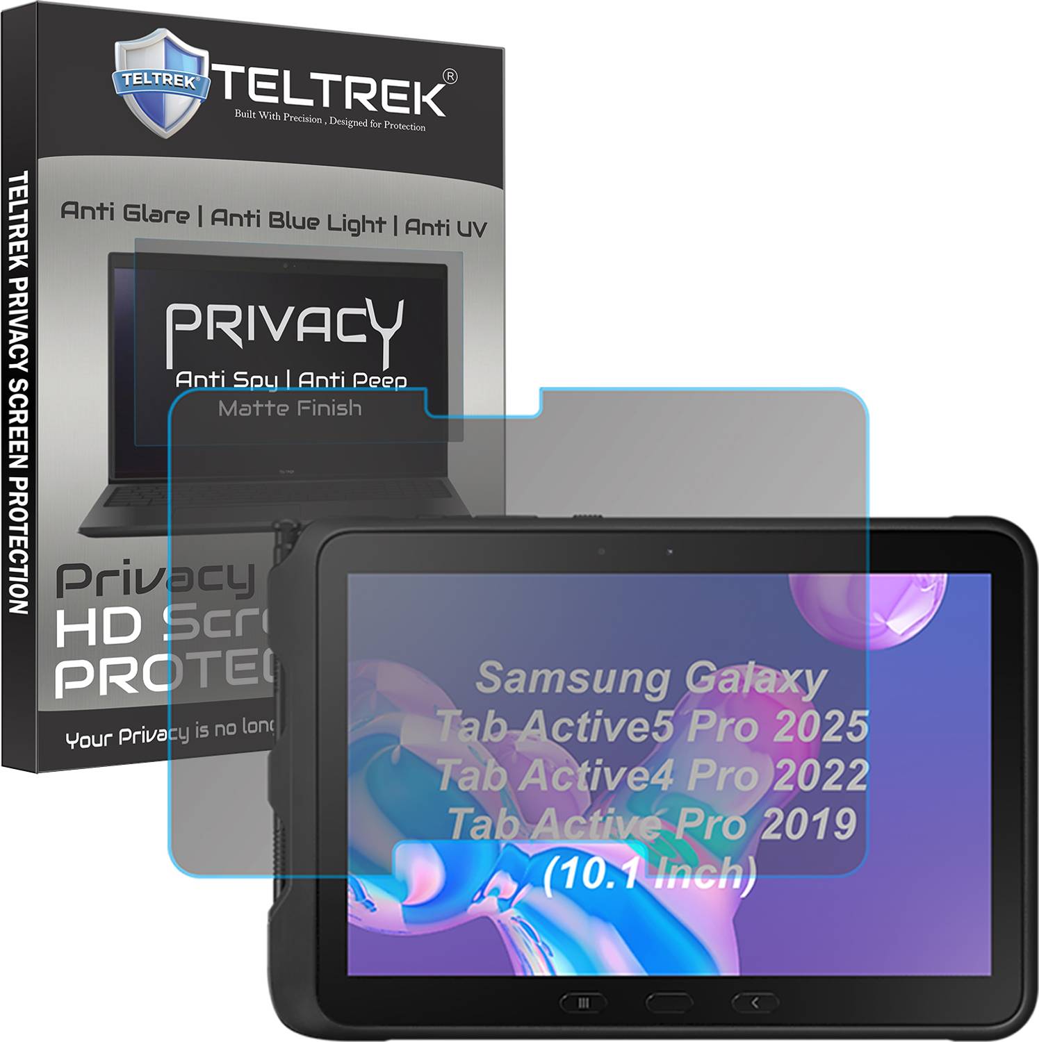 TELTREK Screen Guard for Samsung Galaxy Tab Active 4 Pro 10.1, Tab Active 4 Pro 2022 / Tablet Active Pro 2019 10.1 inch Tablet ( Anti SPY Privacy Matte Finish)