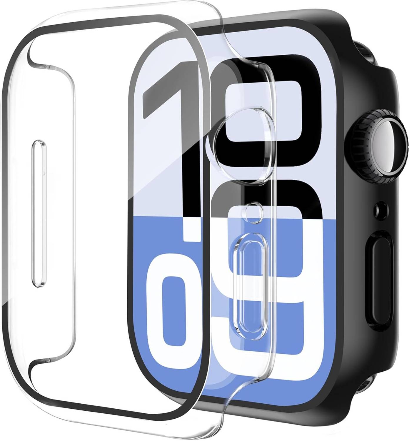 LN KART Screen Guard for Apple Watch Series 10 46mm,Case Built in