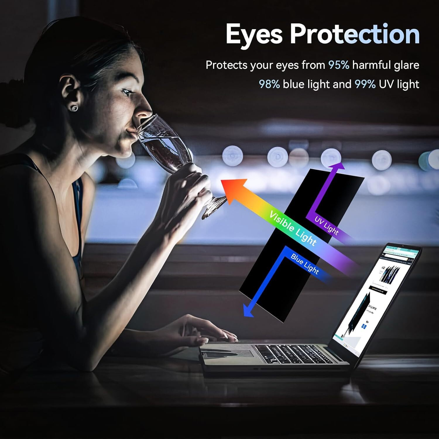 Image of ear wear Impossible Screen Guard for Dell Inspiron 3511 15.6 Inch Laptop Screen Protector 16:9 Aspect Ratio Anti Scratch Guard
