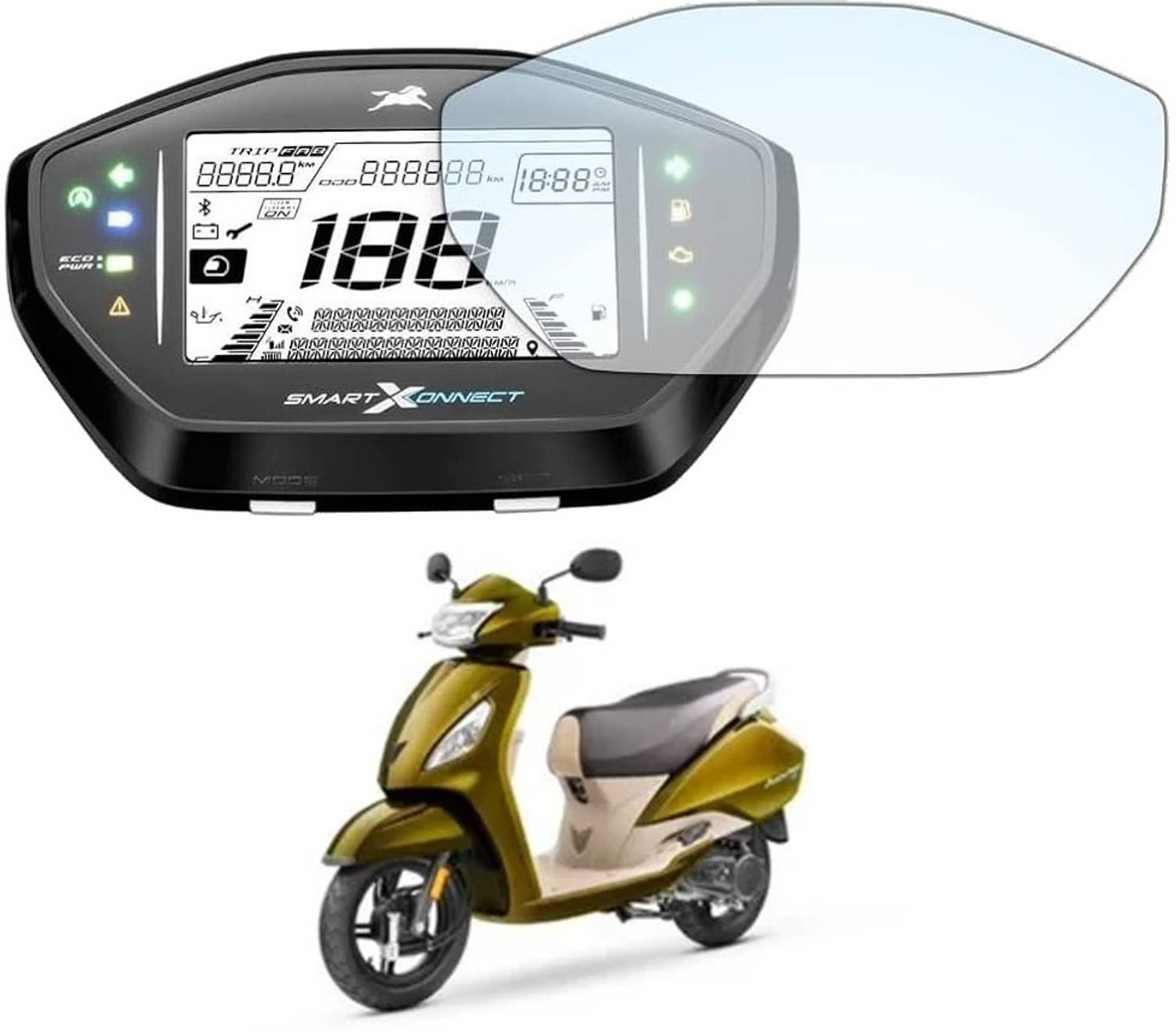 AARERED Screen Guard for TVS Jupiter ZX Smart Xonnect, TVS Ntorq