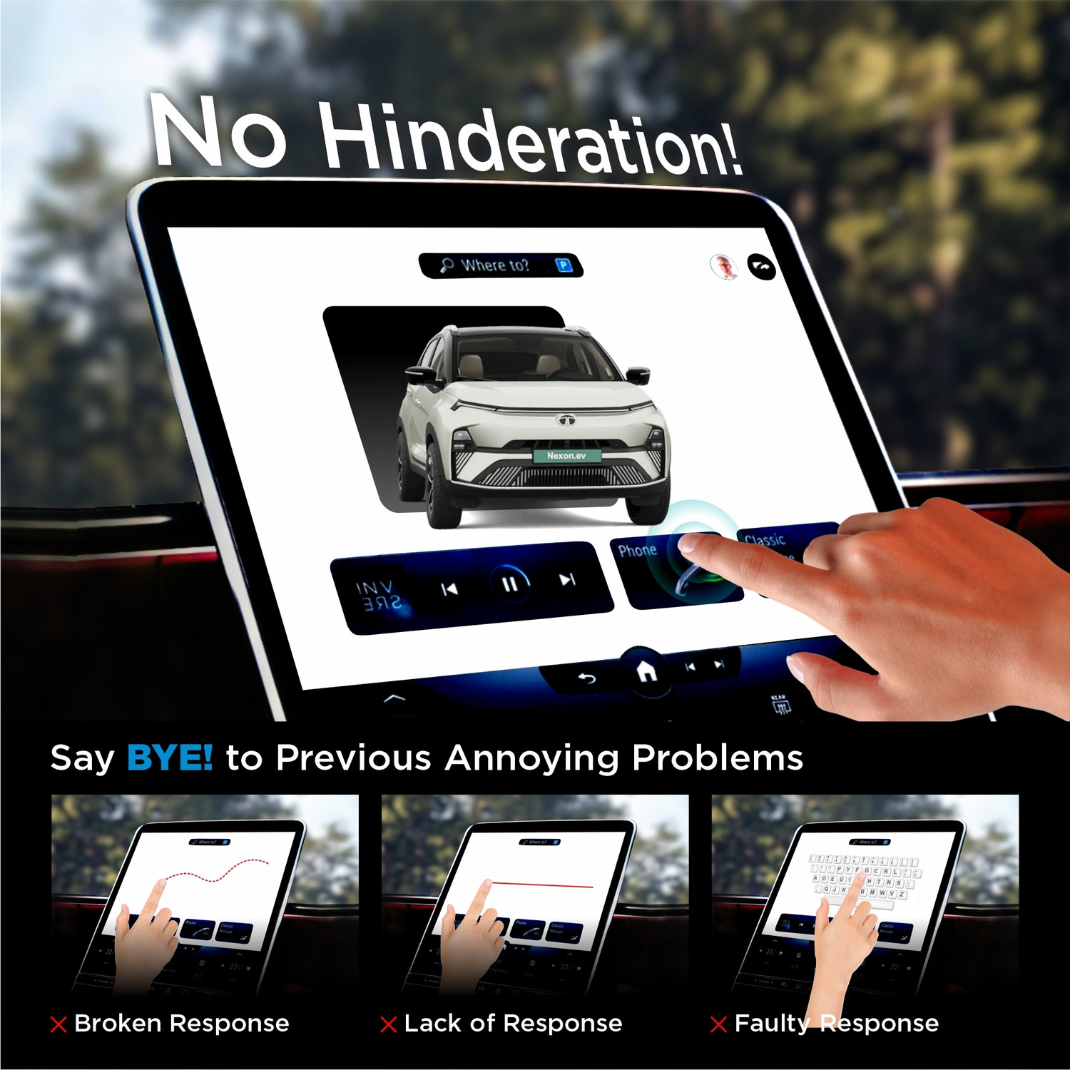 Image of spartan shield Screen Guard for TATA NEXON EV 2023 FACELIFT || 12.3 Inch Infotainment [Thin Bezel] + Steering Cluster Protector || Water Resistant || Empowered Empowered+ || Car Touch Screen Display Accessories 2024 [Not Tempered Glass]