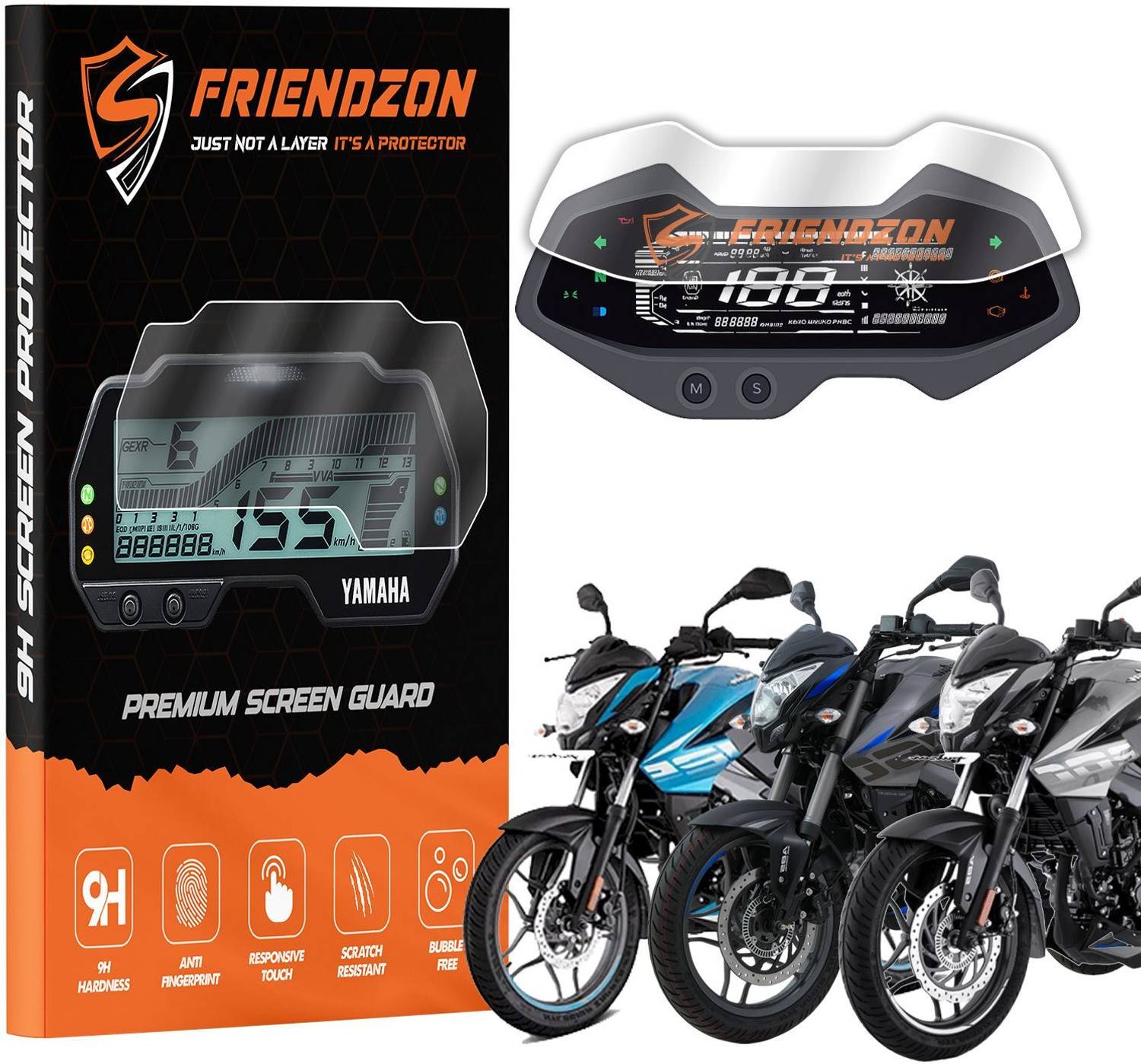 FriendZon Screen Guard for BAJAJ PULSAR NS 125 | NS 160 | NS 200 2024 | Anti-Fingerprint | HD Clear | TFT Instrument Console Protector | PULSAR Speedometer Accessories | [Not Tempered Glass]
