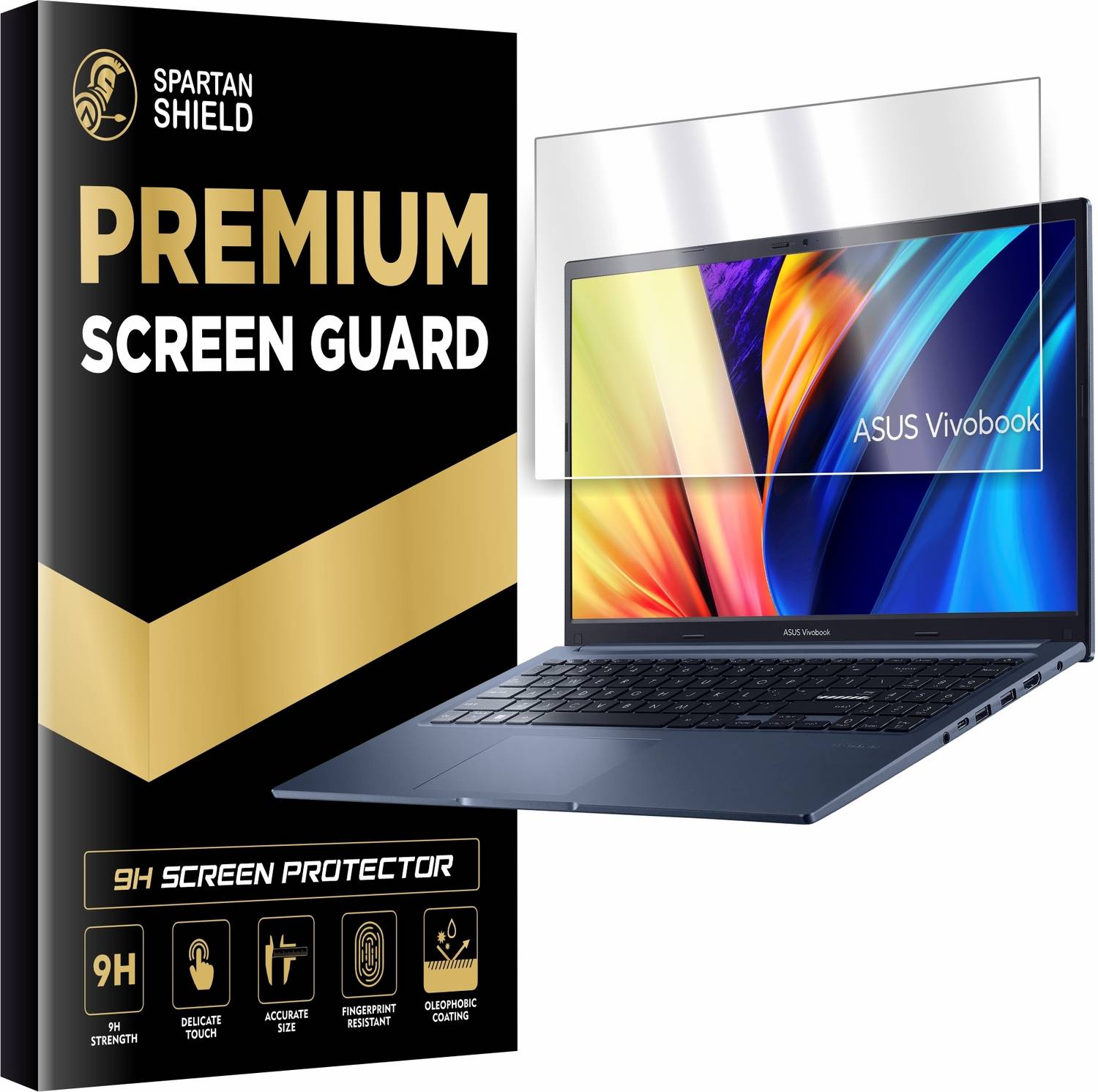 spartan shield Screen Guard for ASUS VIVOBOOK | 15.6 Inch Display Guard | Anti FIngerprint | Scratch Resistant | 9H New Laptop Accessory [Not Tempered Glass]