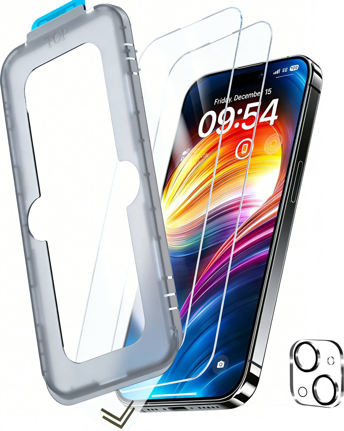 pericat Tempered Glass Guard for Apple iPhone 15 (Pack of 2)
