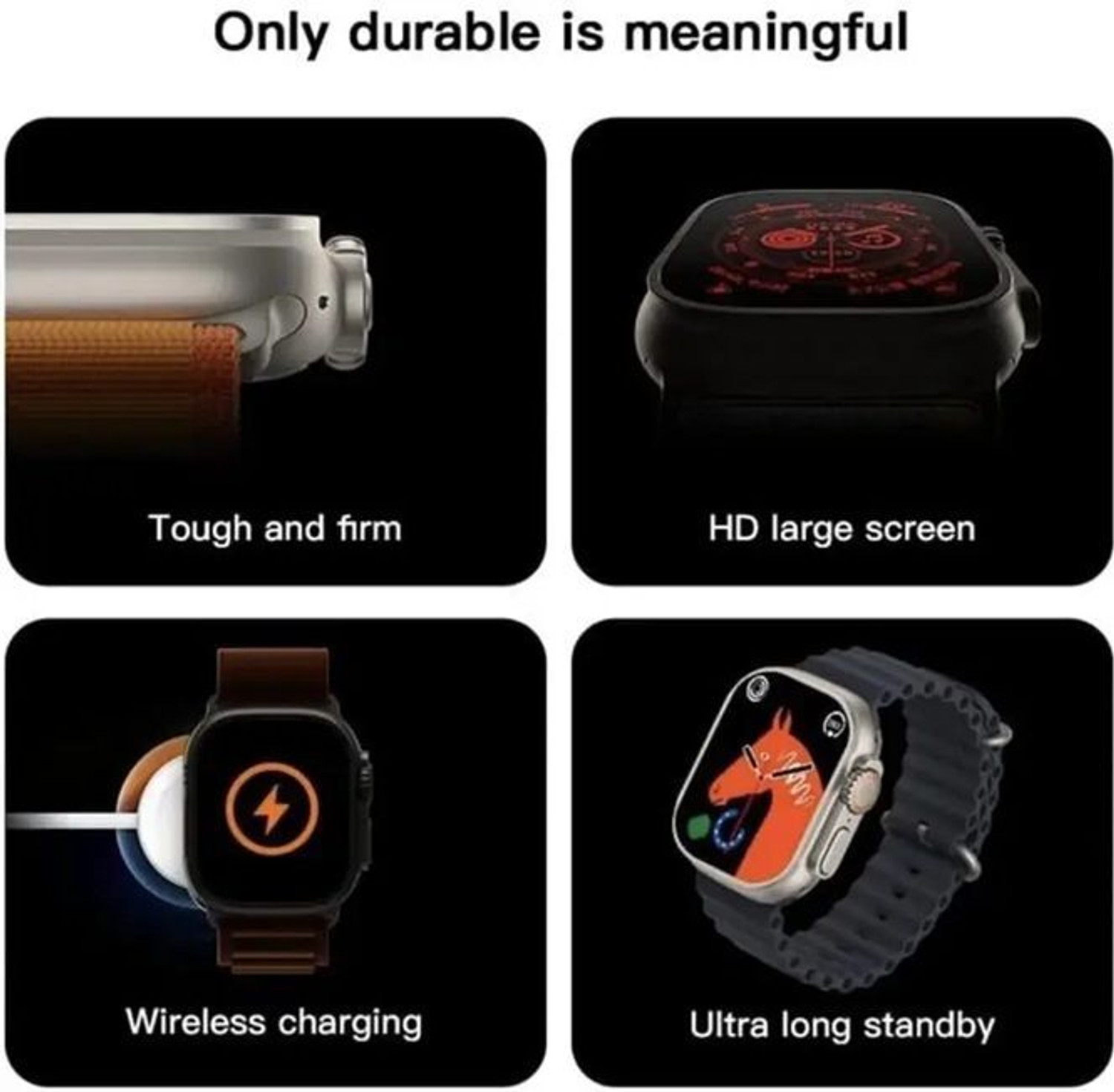 Image of MAHAGURU T800 BT watch 2in Big Screen Sunlight Proof Display Music Play Insta WA Notifier Smartwatch